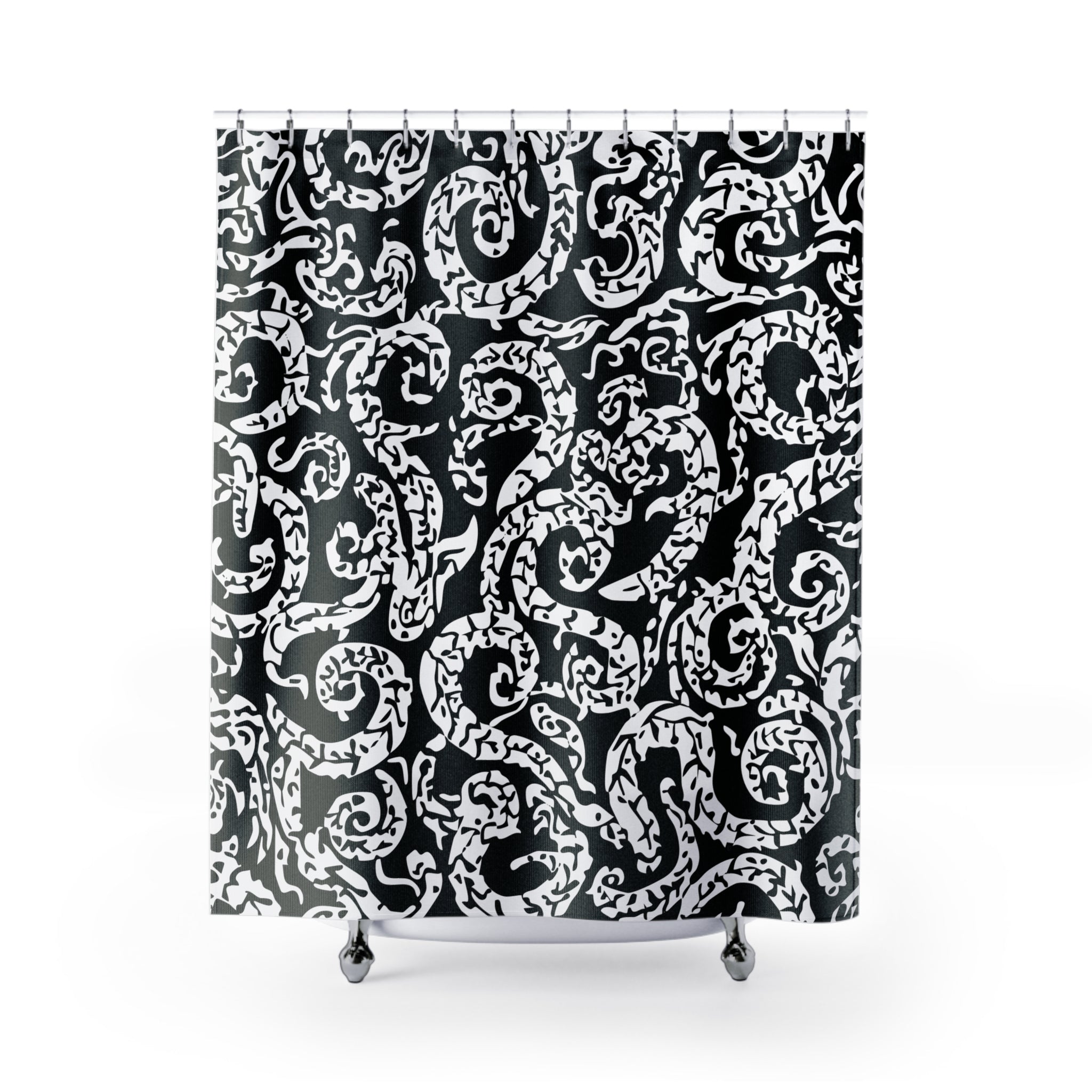 A Little Snaky Patterned Shower Curtain