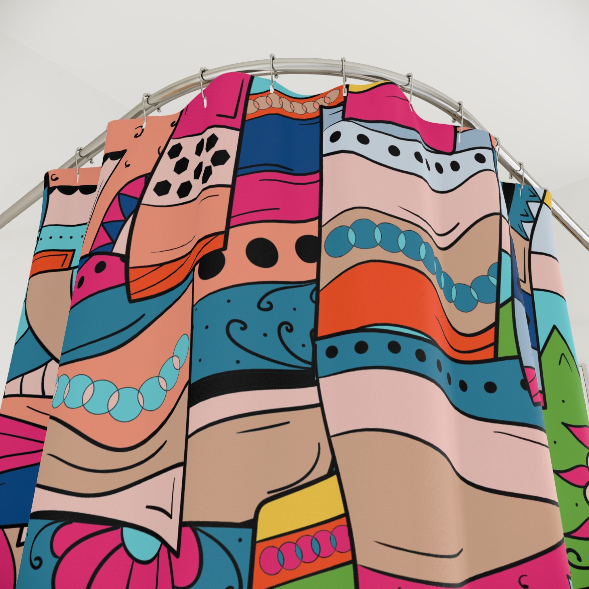 Vibrant Tetiana Pattern Shower Curtain