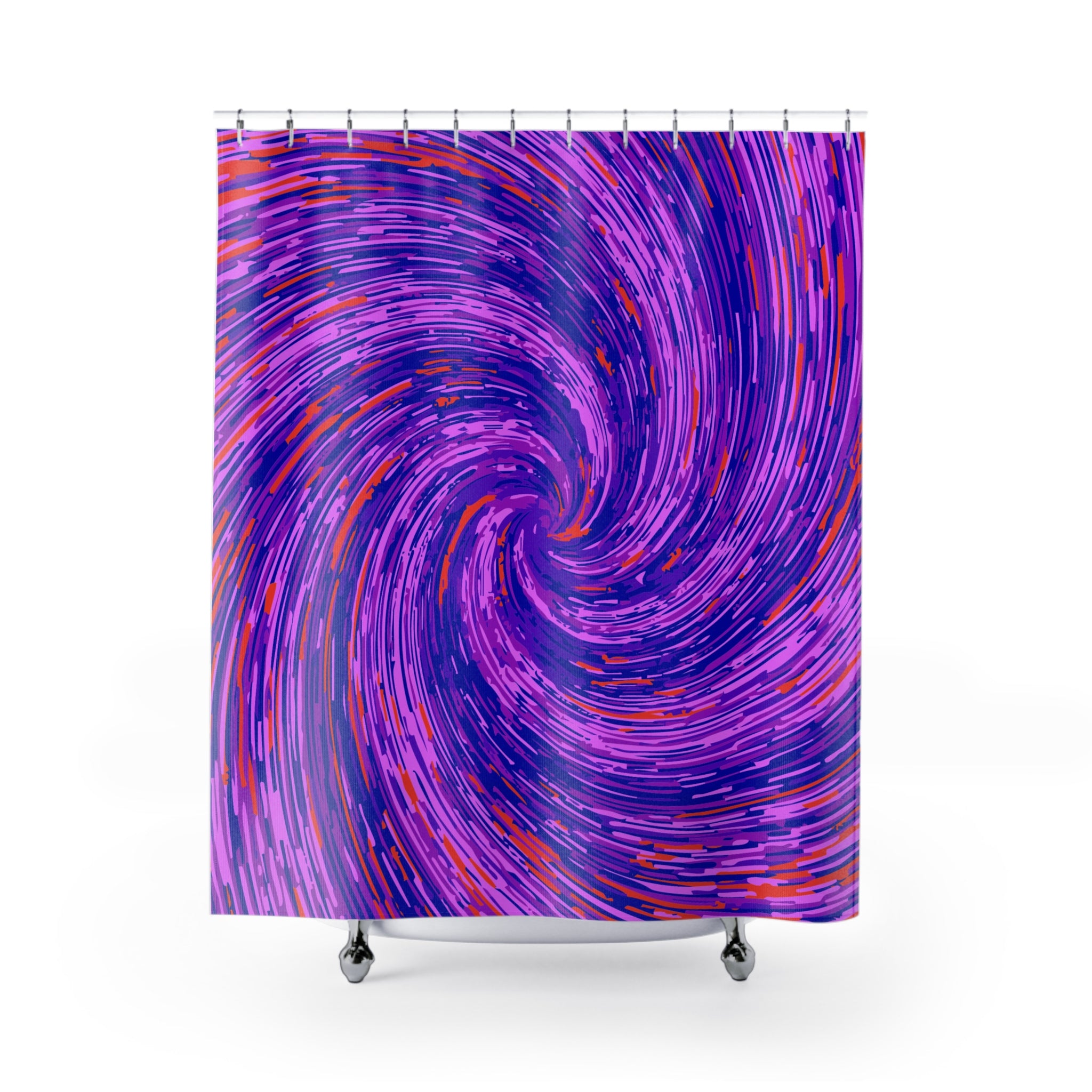Abstract Pink Swirly Pattern Temple Shower Curtain