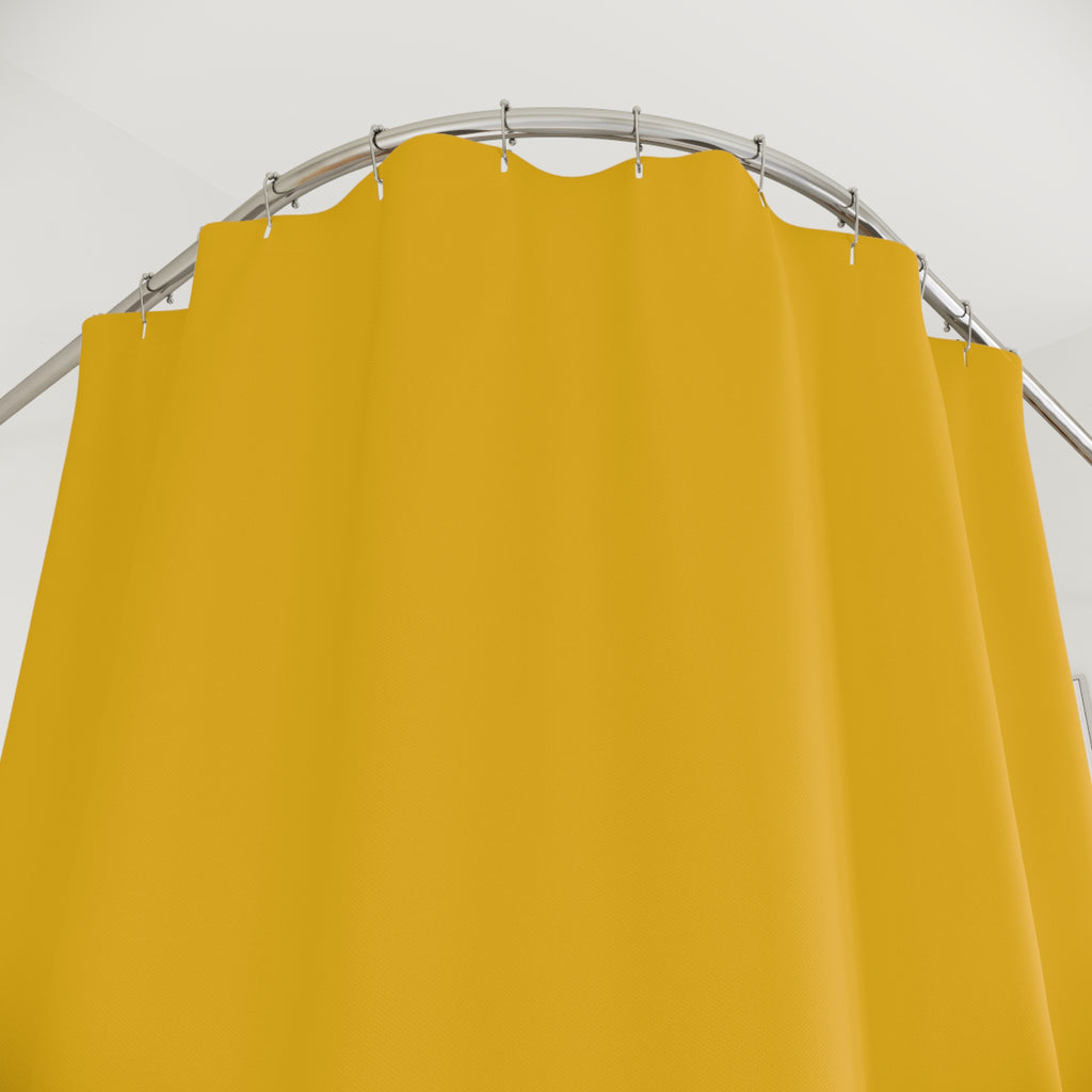 Bold Yellow and Black Caution Shower Curtain