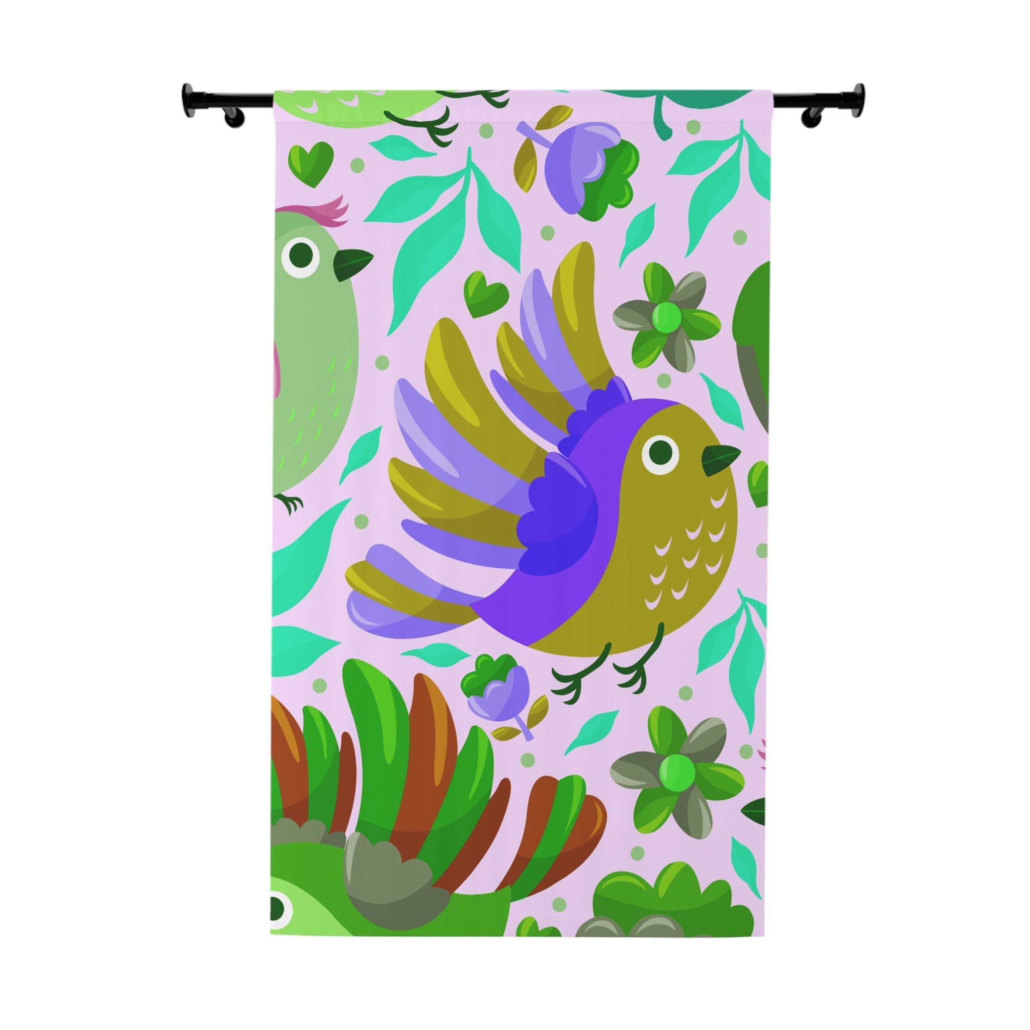 Lookie Three Little Birdies Blackout Window Curtain