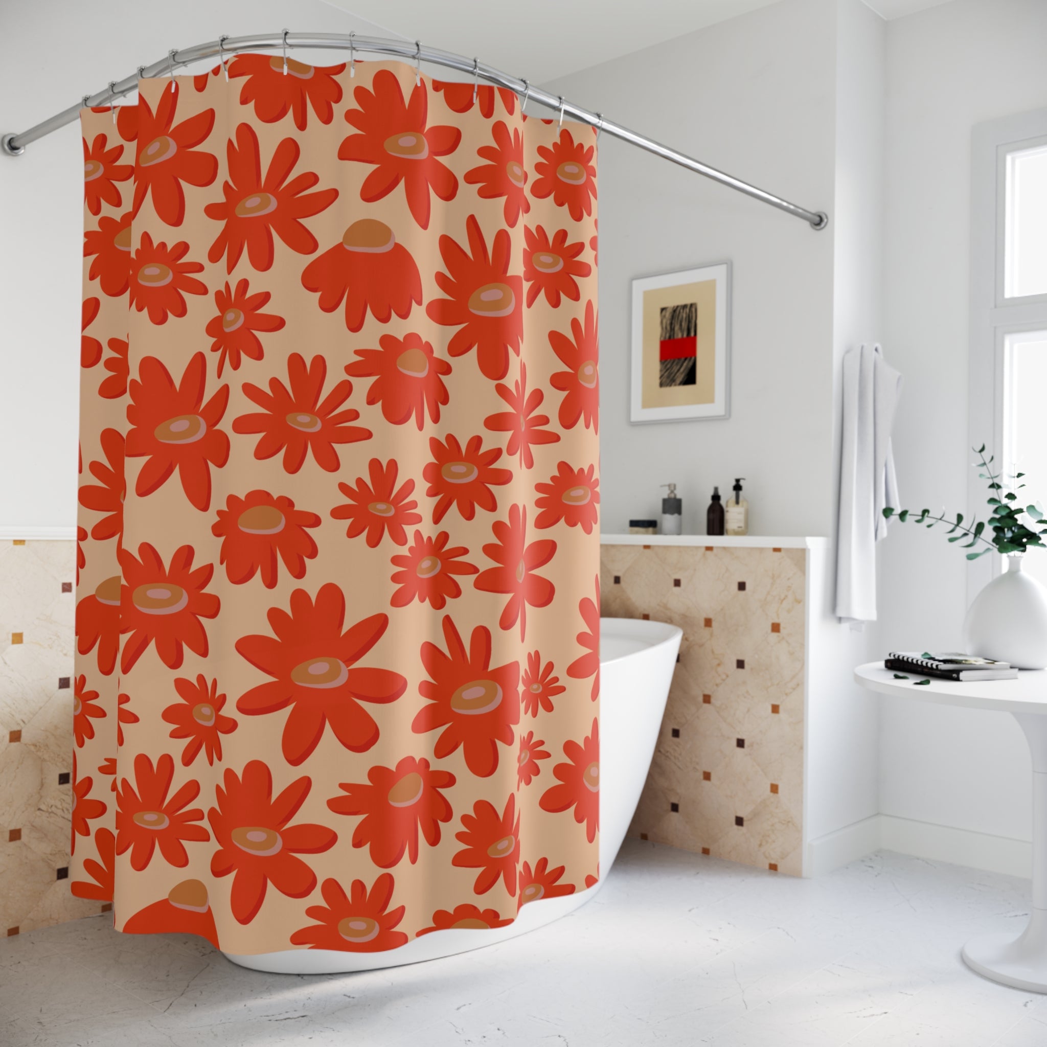 Daisy Field Brisk Pattern Shower Curtain