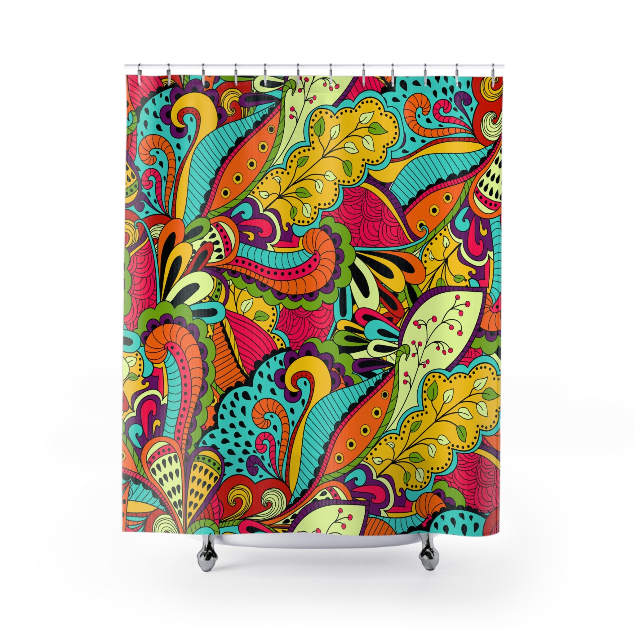 Spiral Pile Colorful Shower Curtain