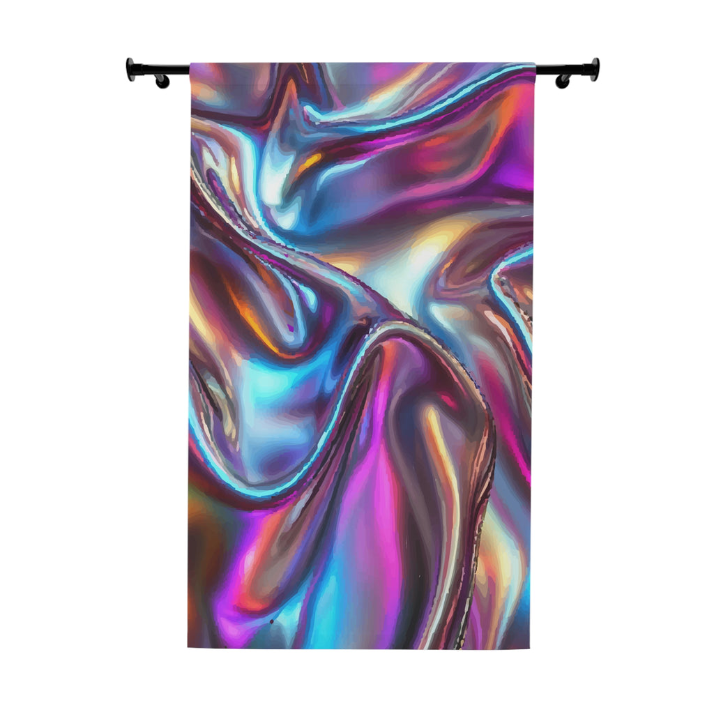 Colorful Iridescent Fabric Style Design Blackout Window Curtain