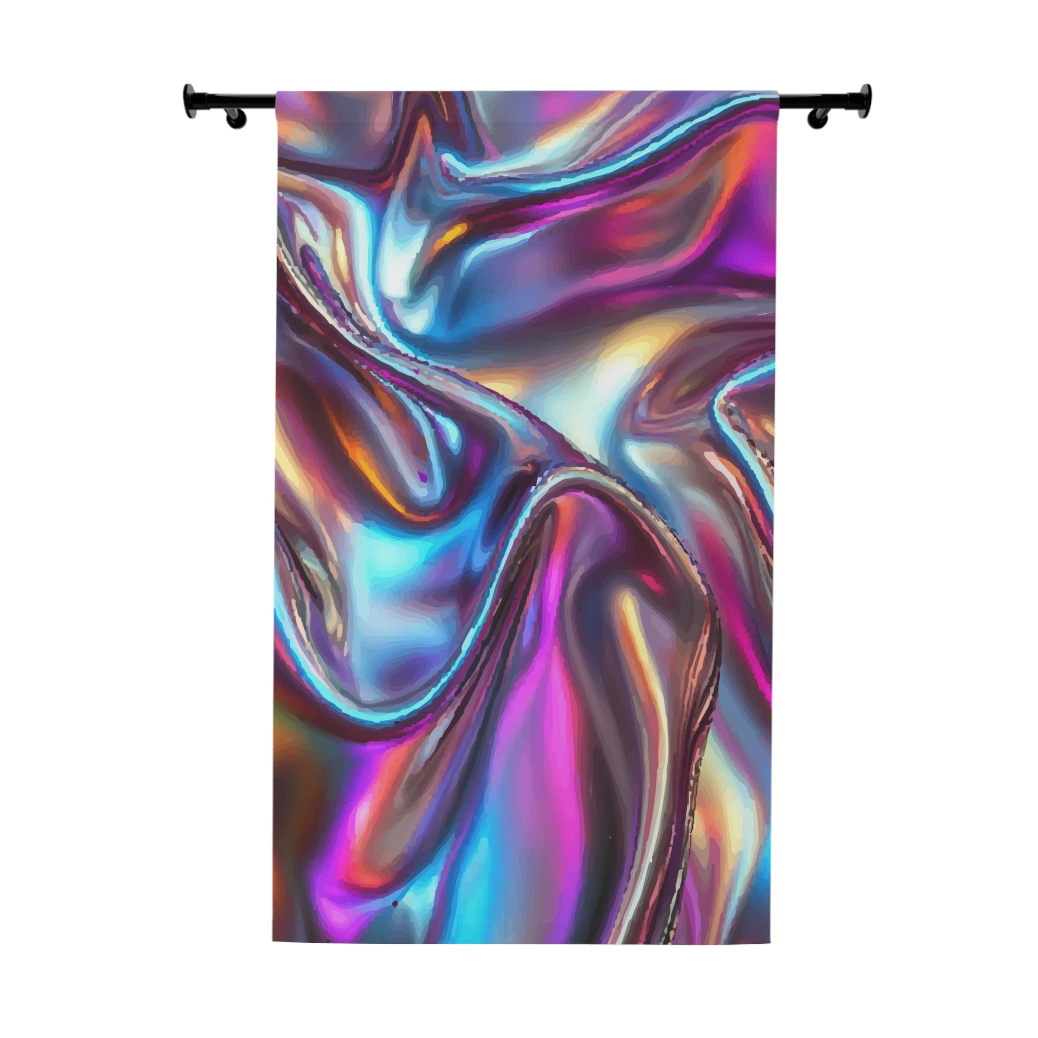 Colorful Iridescent Fabric Style Design Blackout Window Curtain