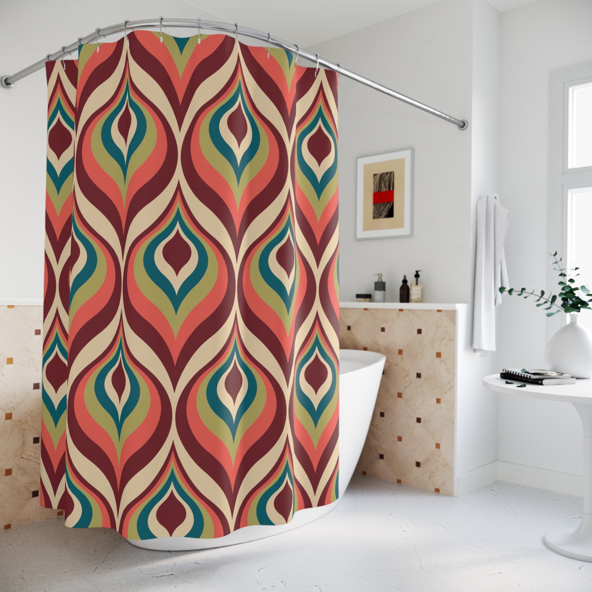 Shaped Things Boho Shower Curtain