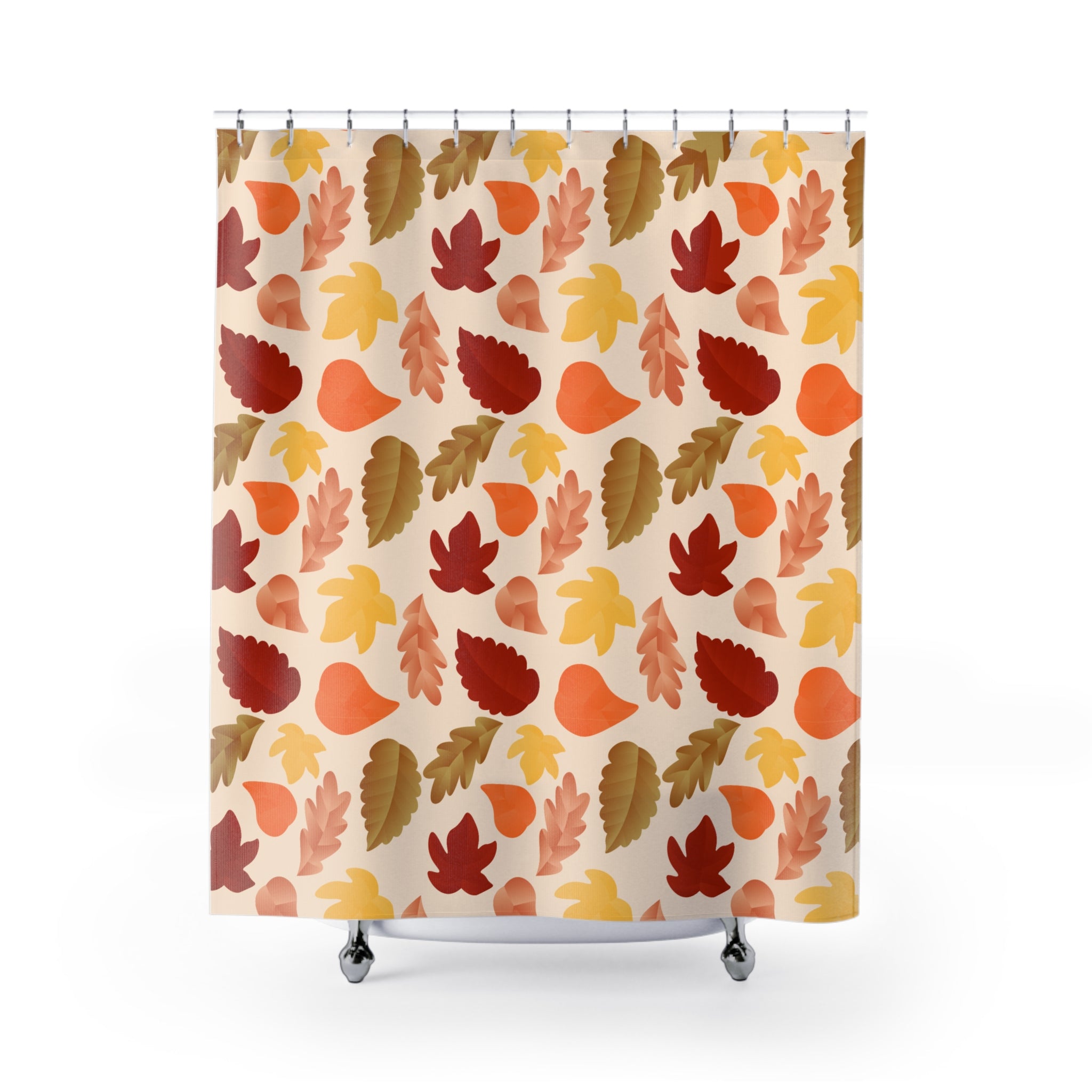 Autumn Leaves Shower Curtain | Fall Decor for Bathroom, Seasonal Home Update, Gift for Nature Lovers, Holiday Themed Shower Curtain