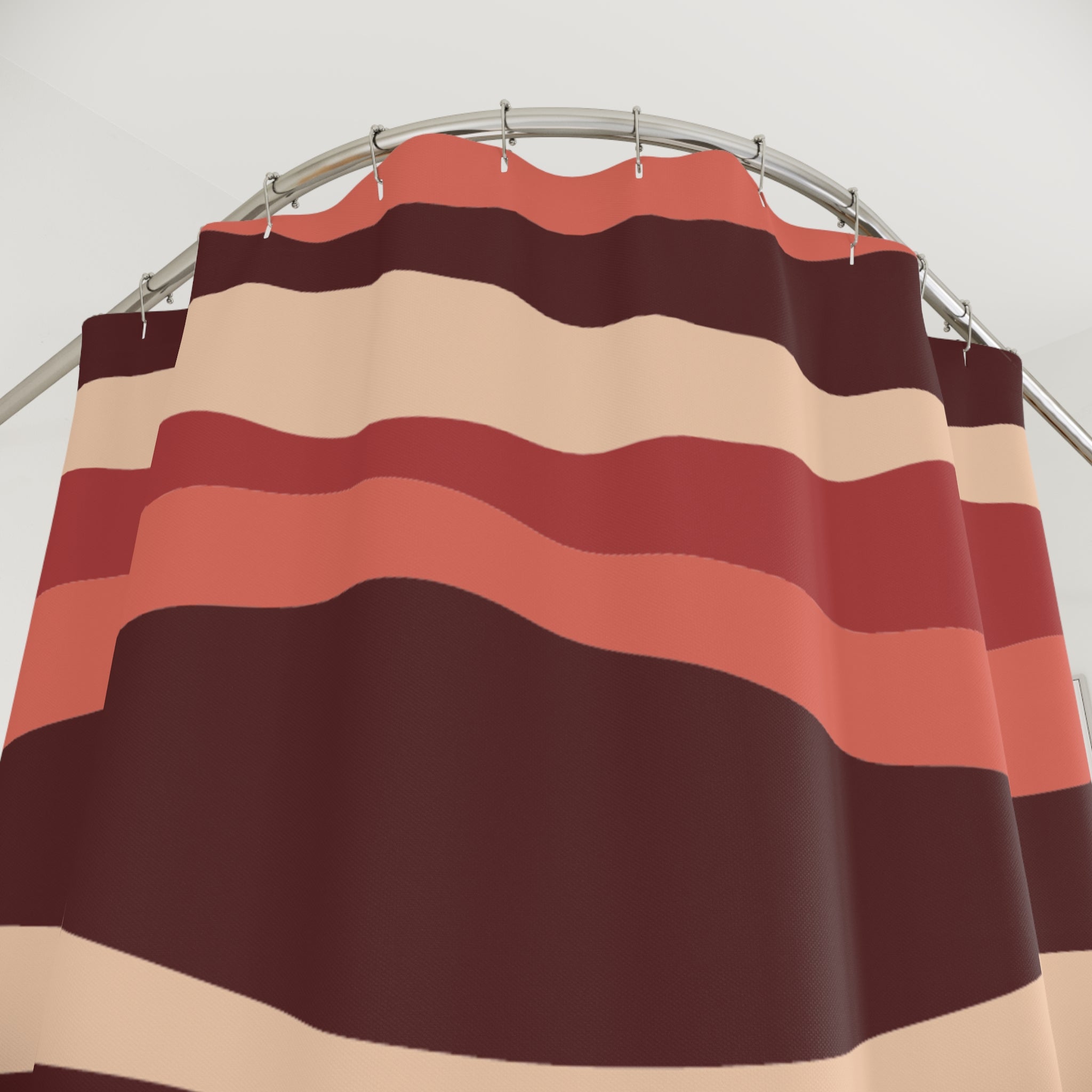 Stylish Abstract Minimalist Shower Curtains - Boho Bathroom Decor, Modern Home Accent, Retro Wave Design, Gift for Housewarming, Bathroom Makeover