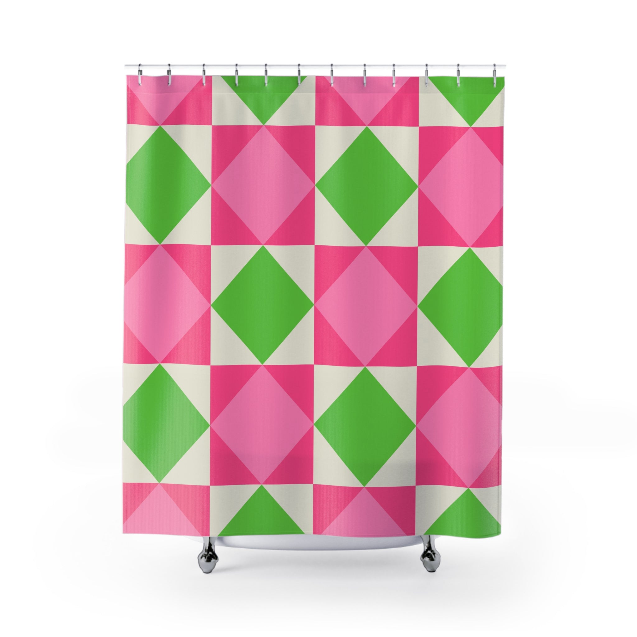Vibrant Geometric Shower Curtain, Bright Bathroom Decor, Modern Home Accents, Gift for Friends, Spring & Summer Vibes