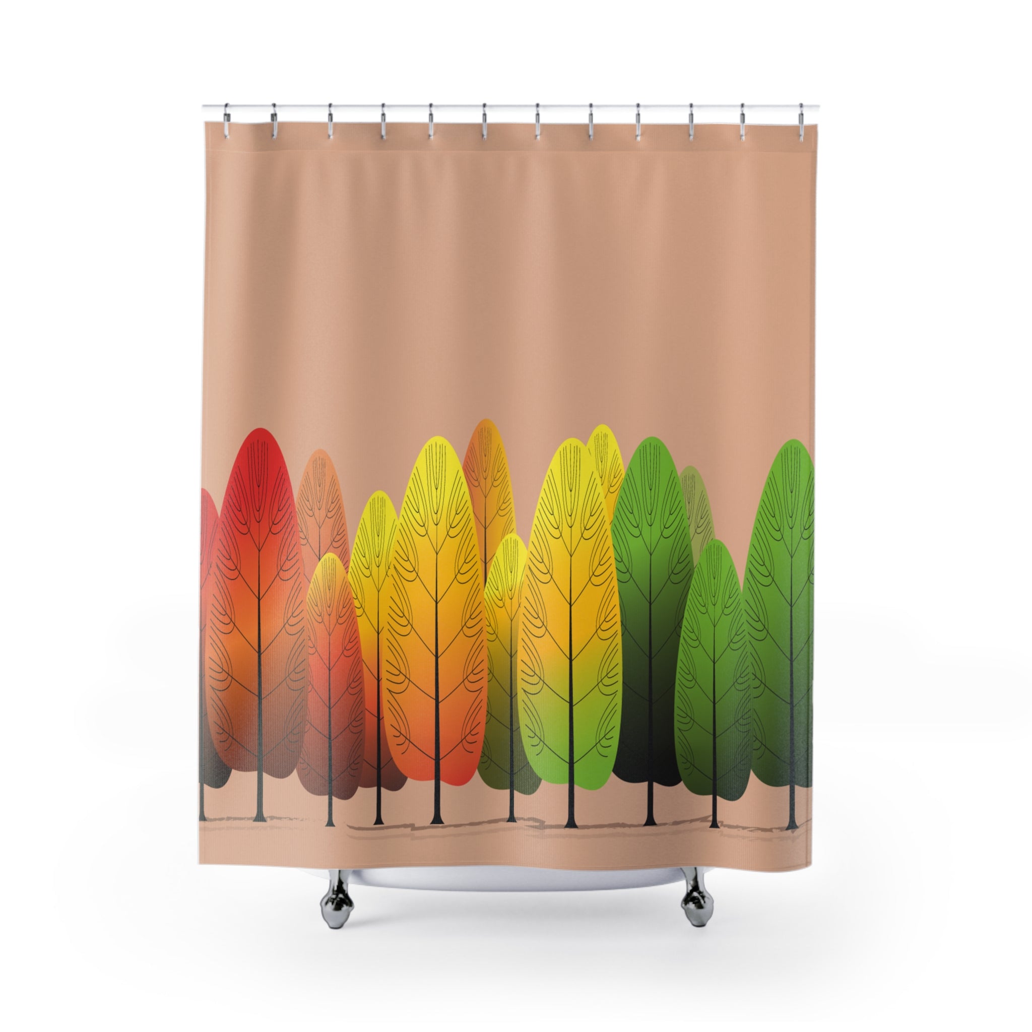 Colorful Nature-Themed Shower Curtains | Modern Bathroom Decor, Autumn Vibes, Seasonal Home & Kitchen, Gift for Nature Lovers