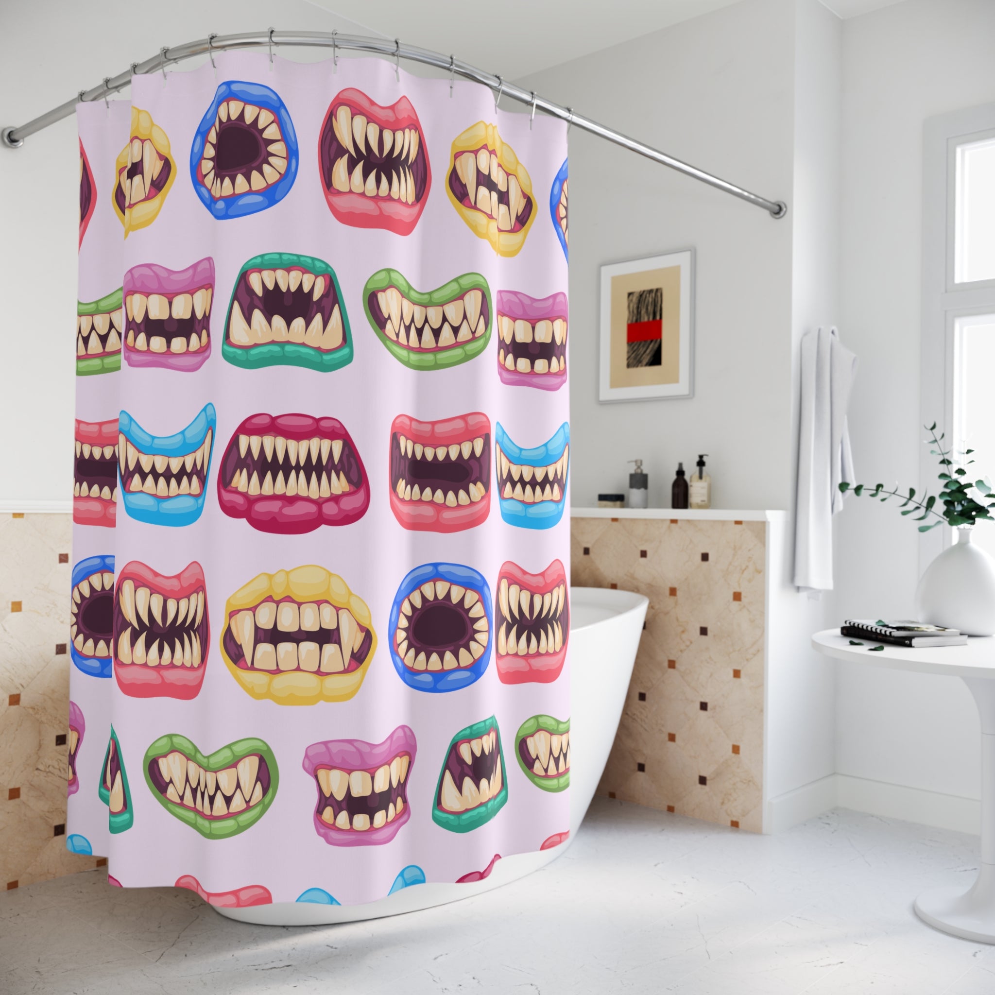 Playful Monster Shower Curtains, Whimsical Bathroom Decor, Unique Gifts for Kids, Halloween, Funny Home Accessories, Creative Shower [...]