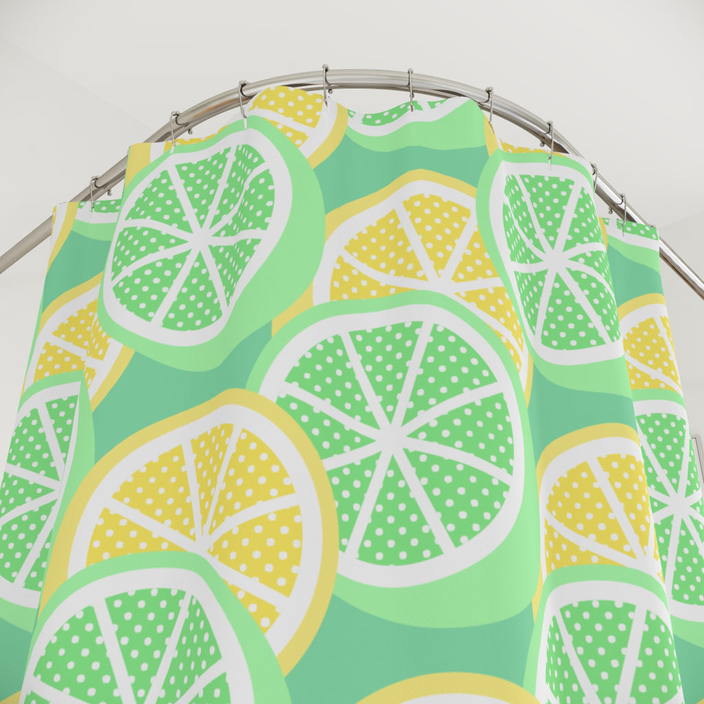 Lemon-Limy Pattern Shower Curtain
