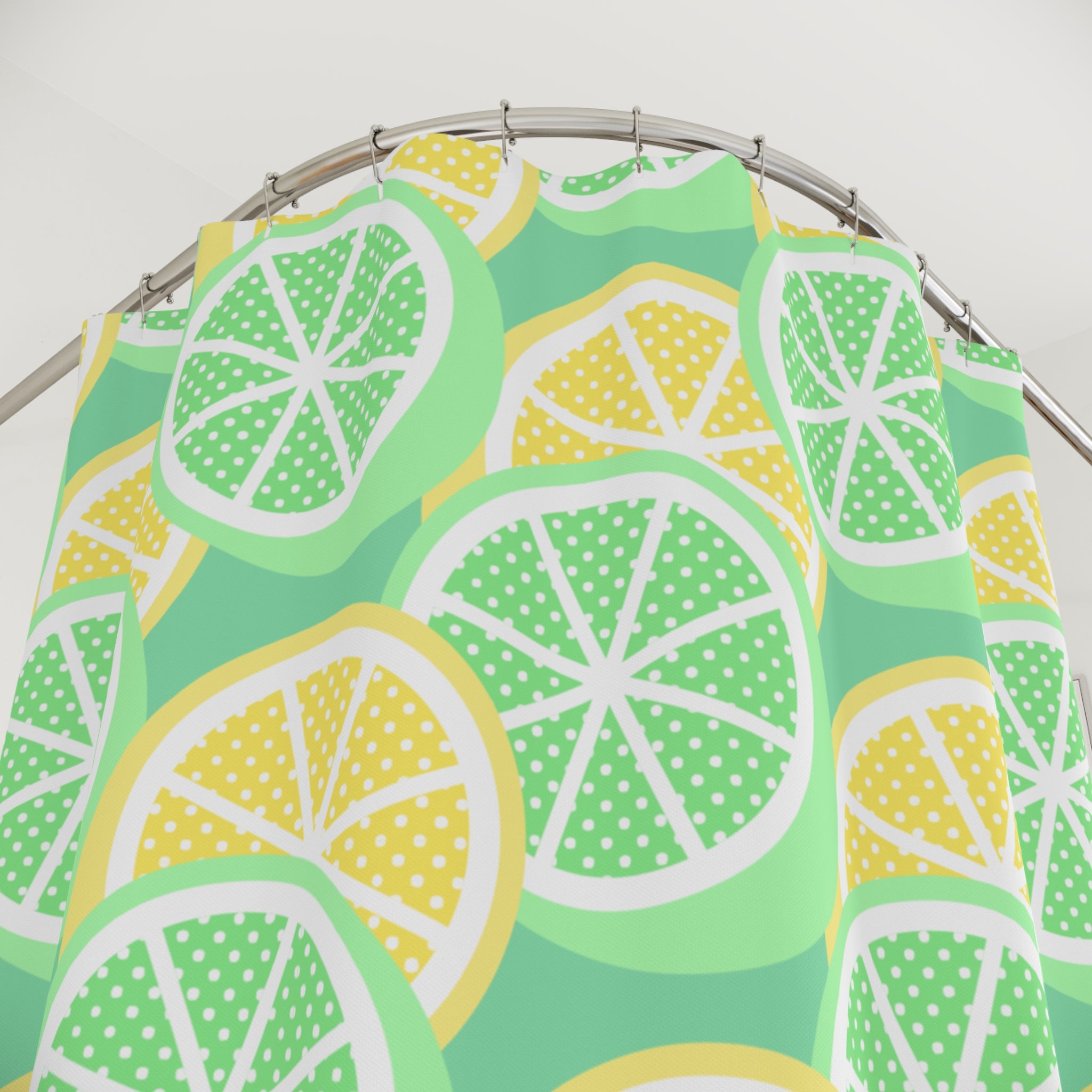 Lemon-Limy Pattern Shower Curtain