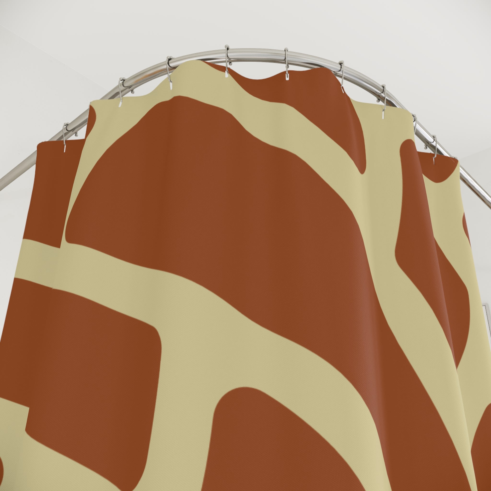 Concha Bread Tasty Brown Patterned Shower Curtain with Modern Design, Bathroom Decor, Unique Gift, Trendy Home Accessory, Stylish Bathroom Upgrade