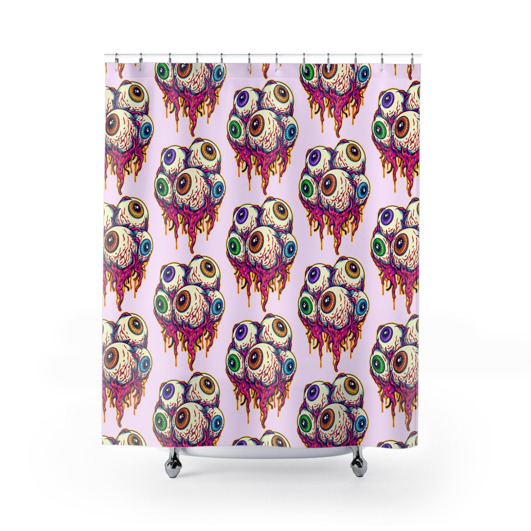 Quirky Eye-Catching Shower Curtain, Unique Bathroom Decor, Gothic Home Accessory, Fun Holiday Gift, Halloween Party Decoration