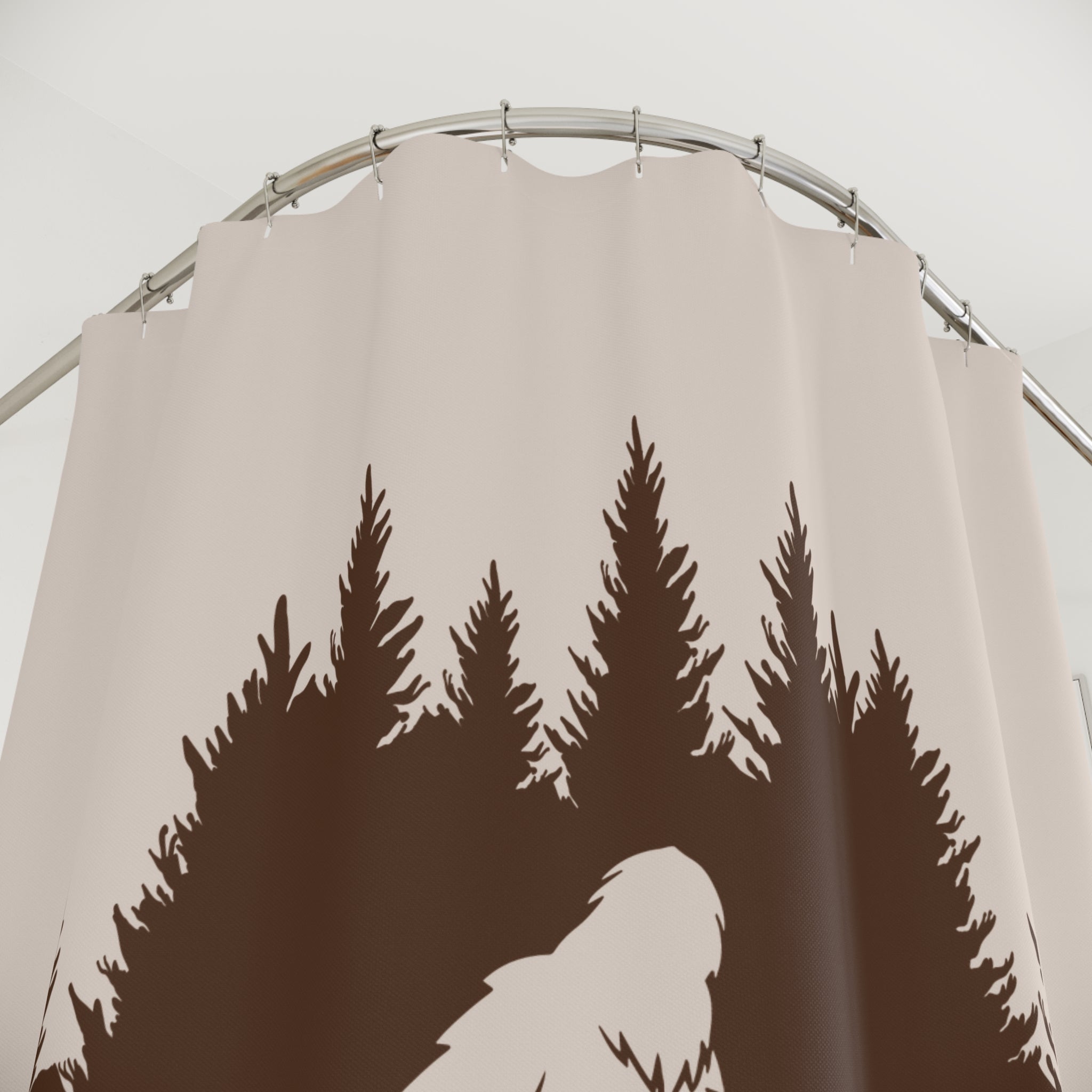 Sasquatch Shower Curtains, Unique Bathroom Decor, Forest Vibes, Nature Inspired Gift, Adventure Lover's Wall Art