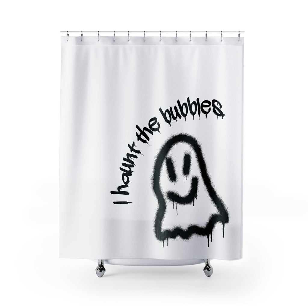 Ghostly Bubble Shower Curtain, Fun Bathroom Decor, Halloween Party Essentials, Kids Room Accessories, Unique Gift Ideas