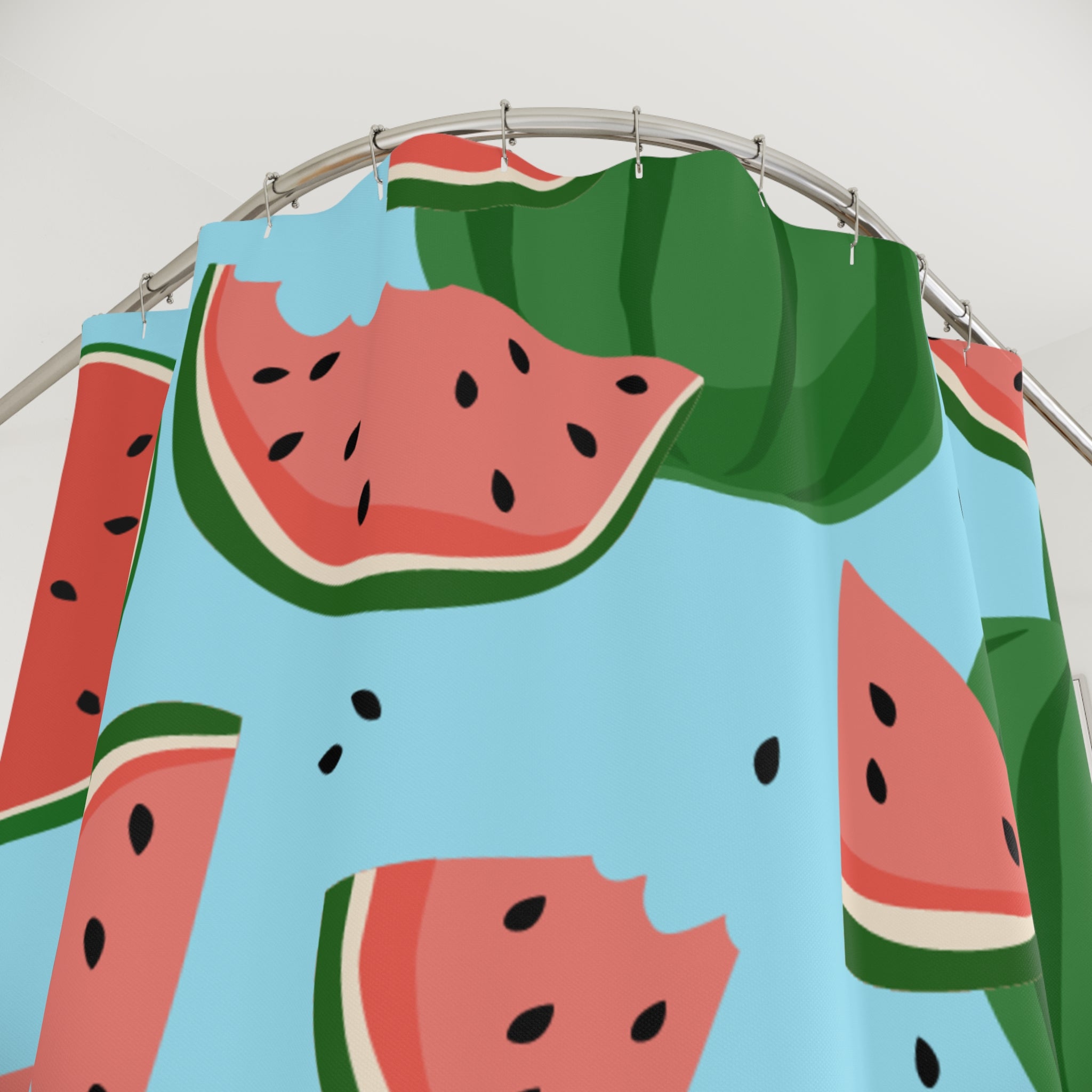 Watermelon Seeds N' Tings Shower Curtain