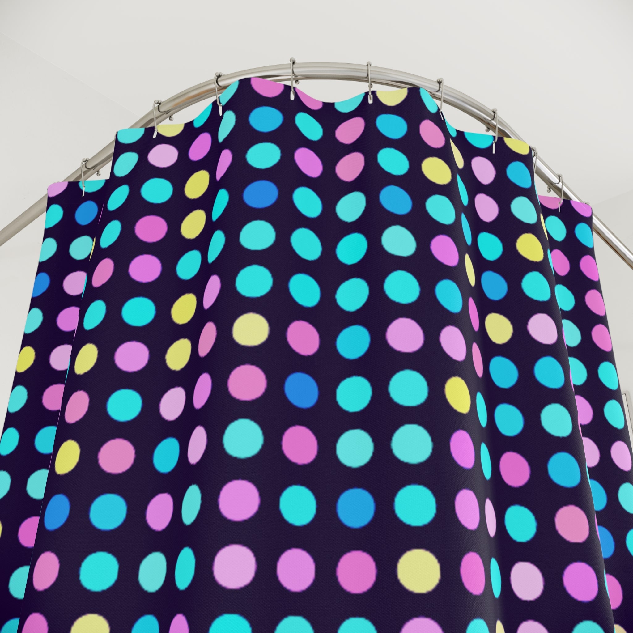 Vibrant Disco Ball Inspired Dot Shower Curtain - Colorful Home Decor, Fun Bathroom Accessory, Party Vibe, Modern Design, Gifts for Her