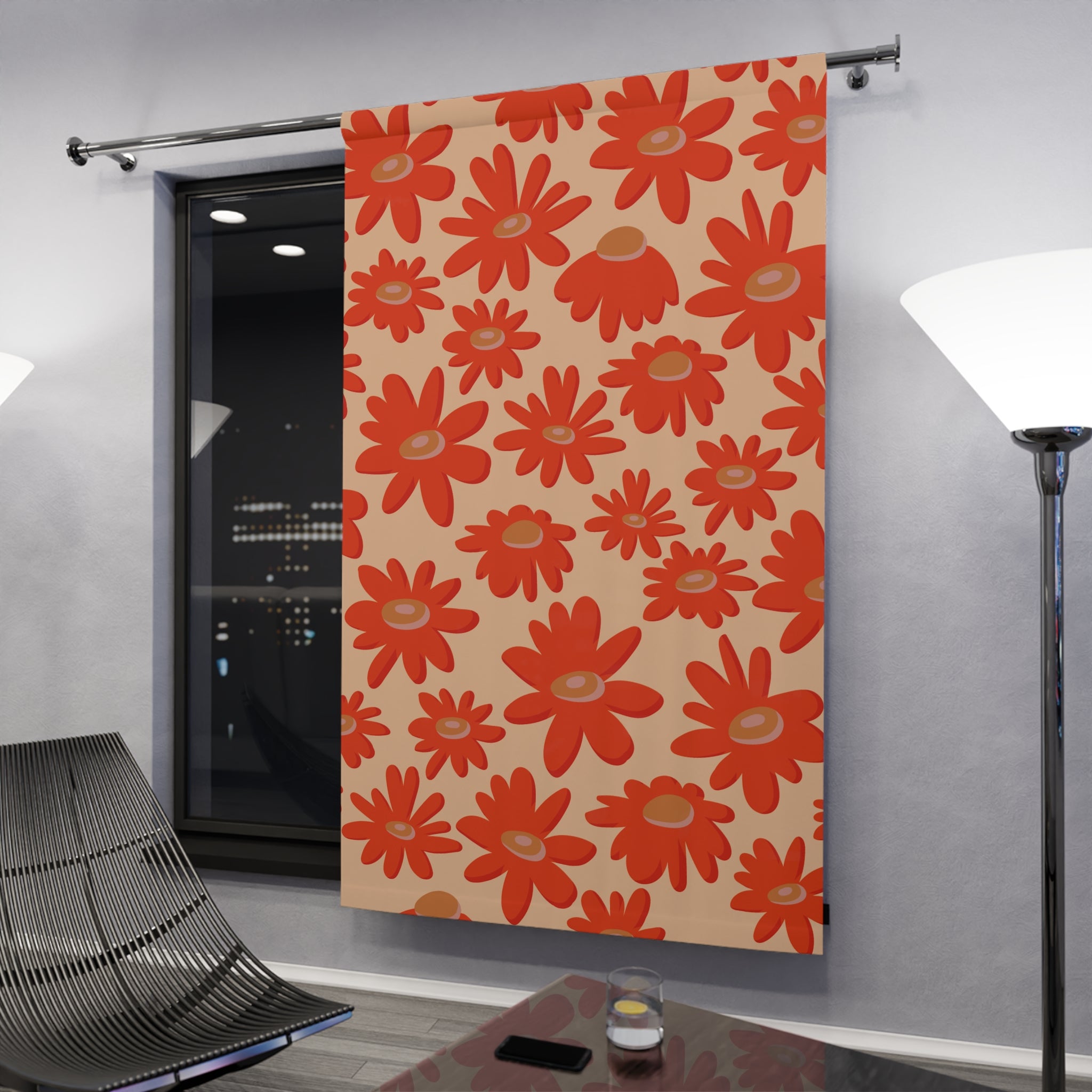Daisy Field Brisk Pattern Blackout Window Curtain