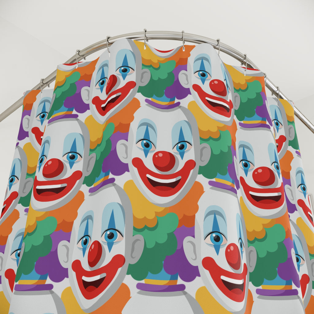 Creepy AF Clown Shower Curtain, Fun Bathroom Decor, Playful Home Accessory, Kids Room Idea, Unique Gift for Occasion