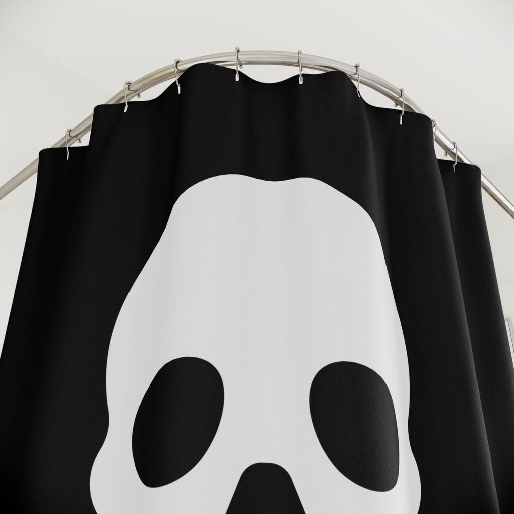 Skull & Bones Shower Curtain | Gothic Bathroom Decor, Halloween Home Accents, Pirate Theme, Spooky Vibes, Unique Gift