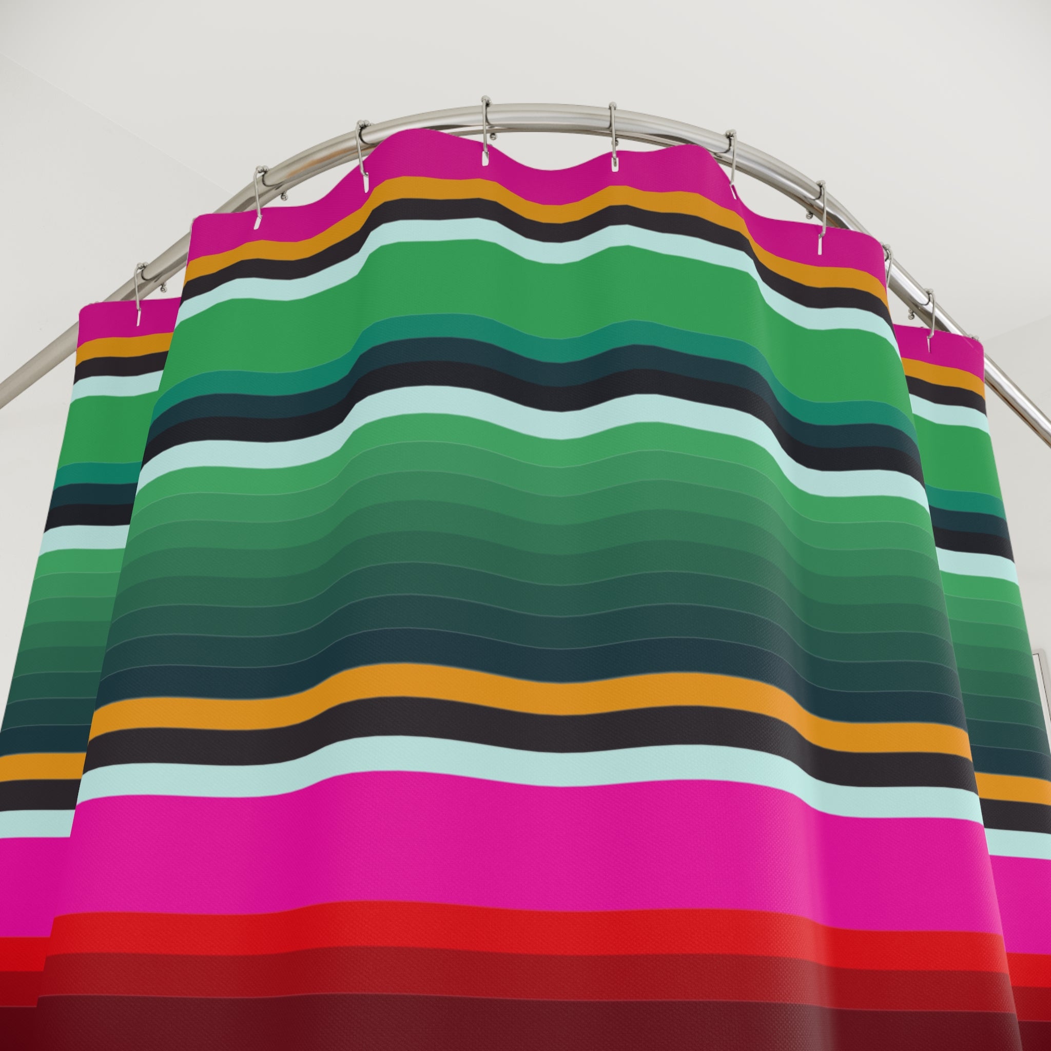 Mexican Blanket PatternVibrant Striped Shower Curtain for a Colorful Bathroom Makeover, Boho Decor, Gift for Homeowners, Bright Bathroom Accessory