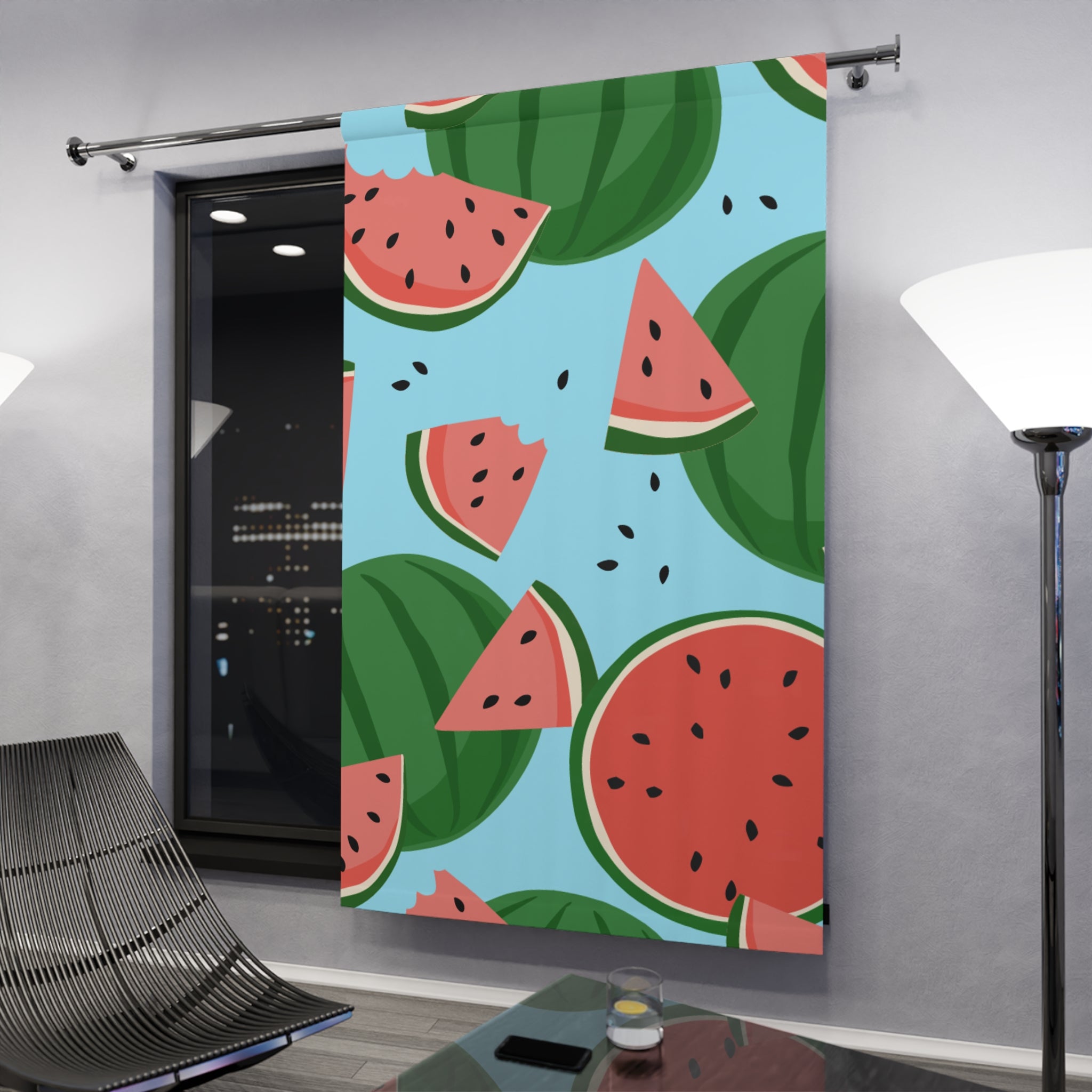 Watermelon Seeds N' Tings Blackout Window Curtain