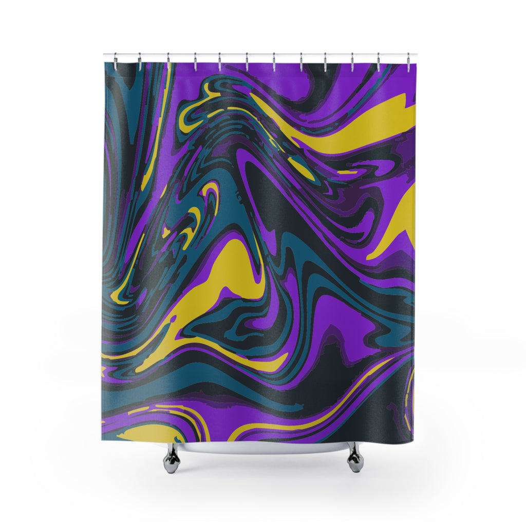 Six Swirl Purplish Design Shower Curtain