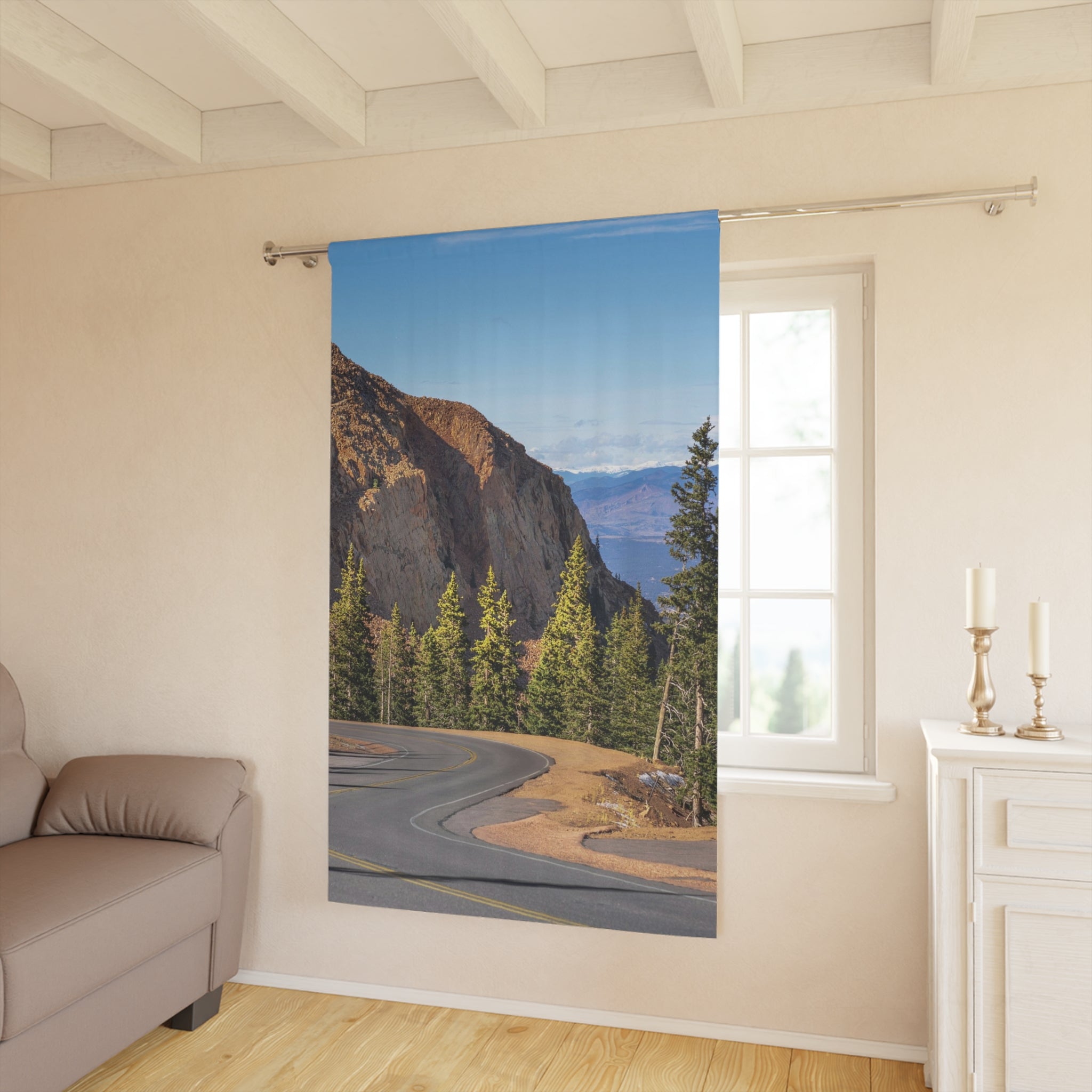 Colorado Pikes Peak Road Real Image Blackout Window Curtain