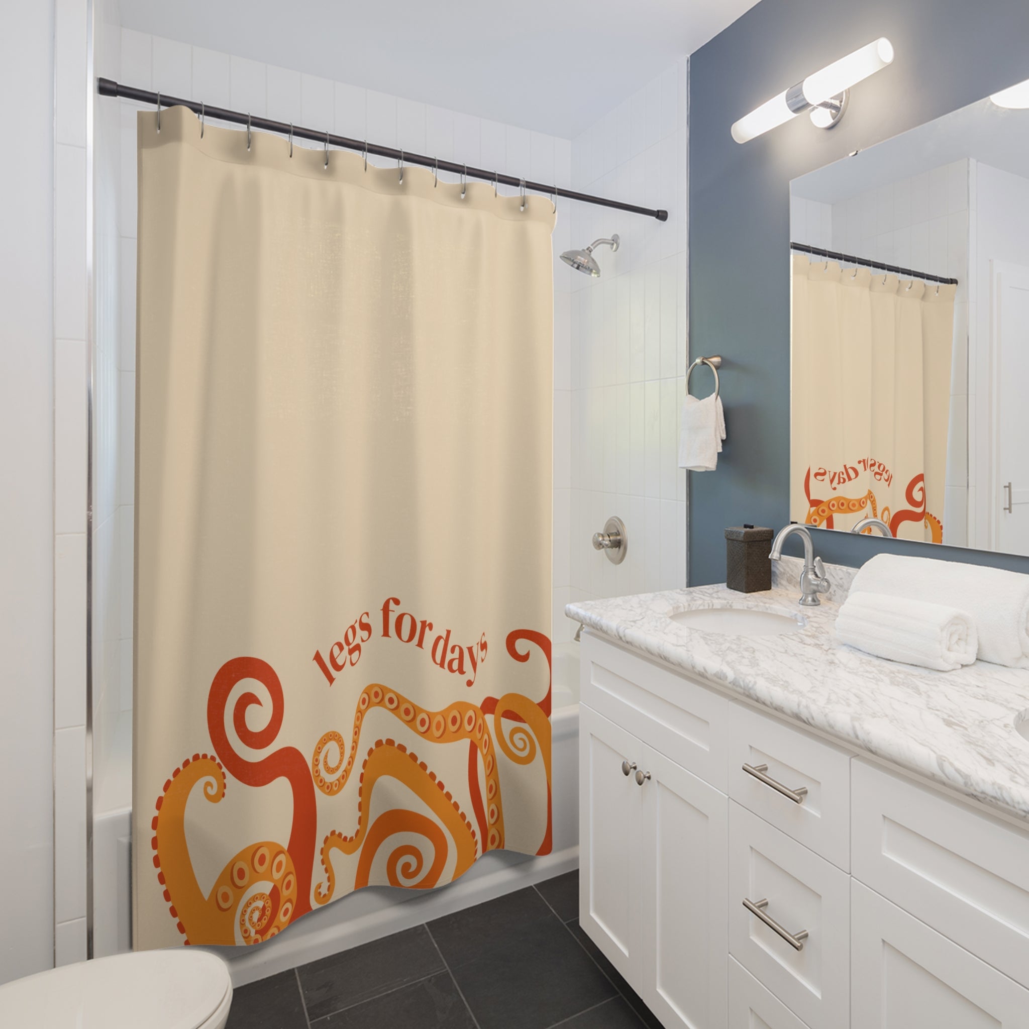 Whimsical Octopus Shower Curtain - Fun Bathroom Decor, Ocean-themed Gift, Unique Home Accessories, Nautical Bathroom Style, Coastal Living