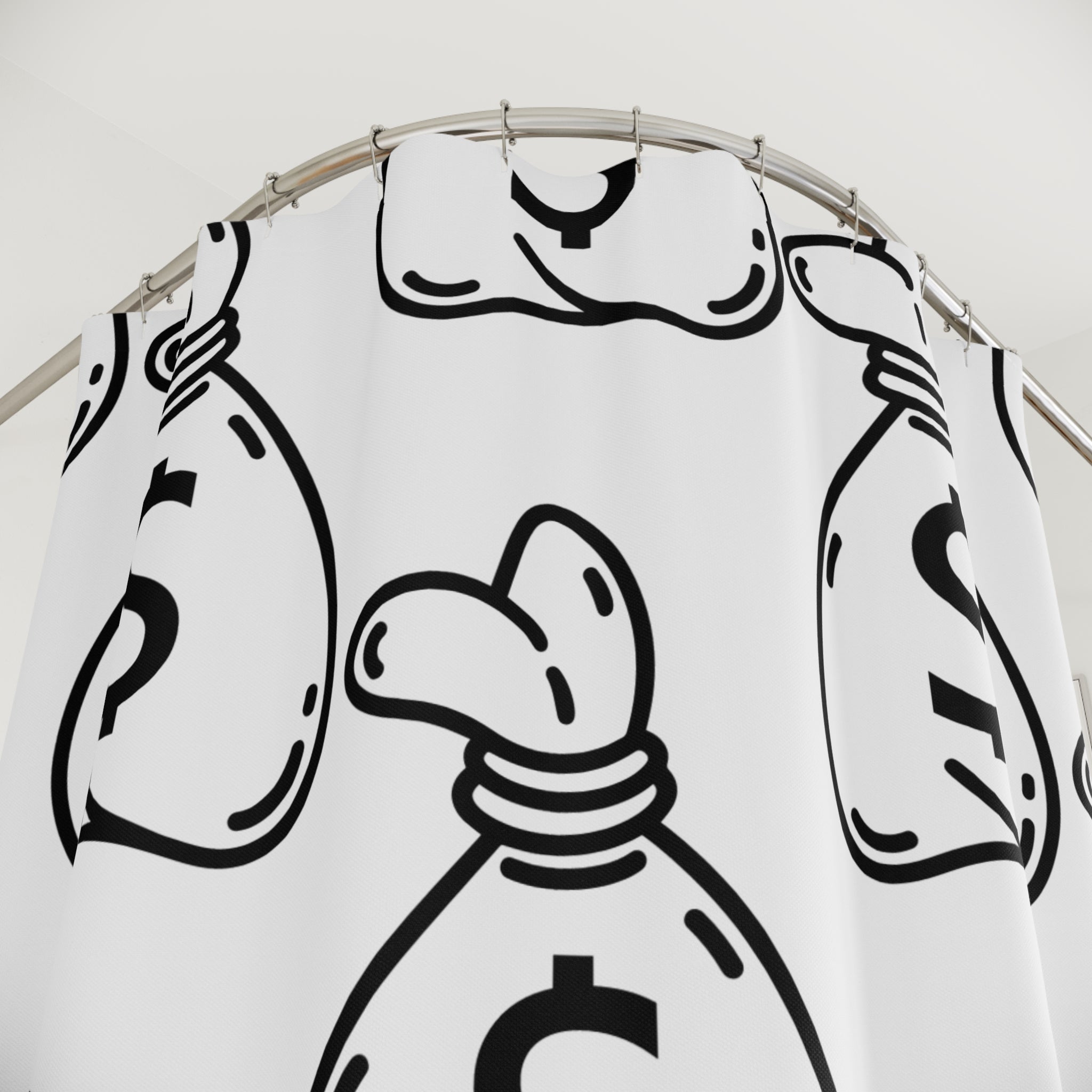 Money Sacks Pattern Shower Curtain
