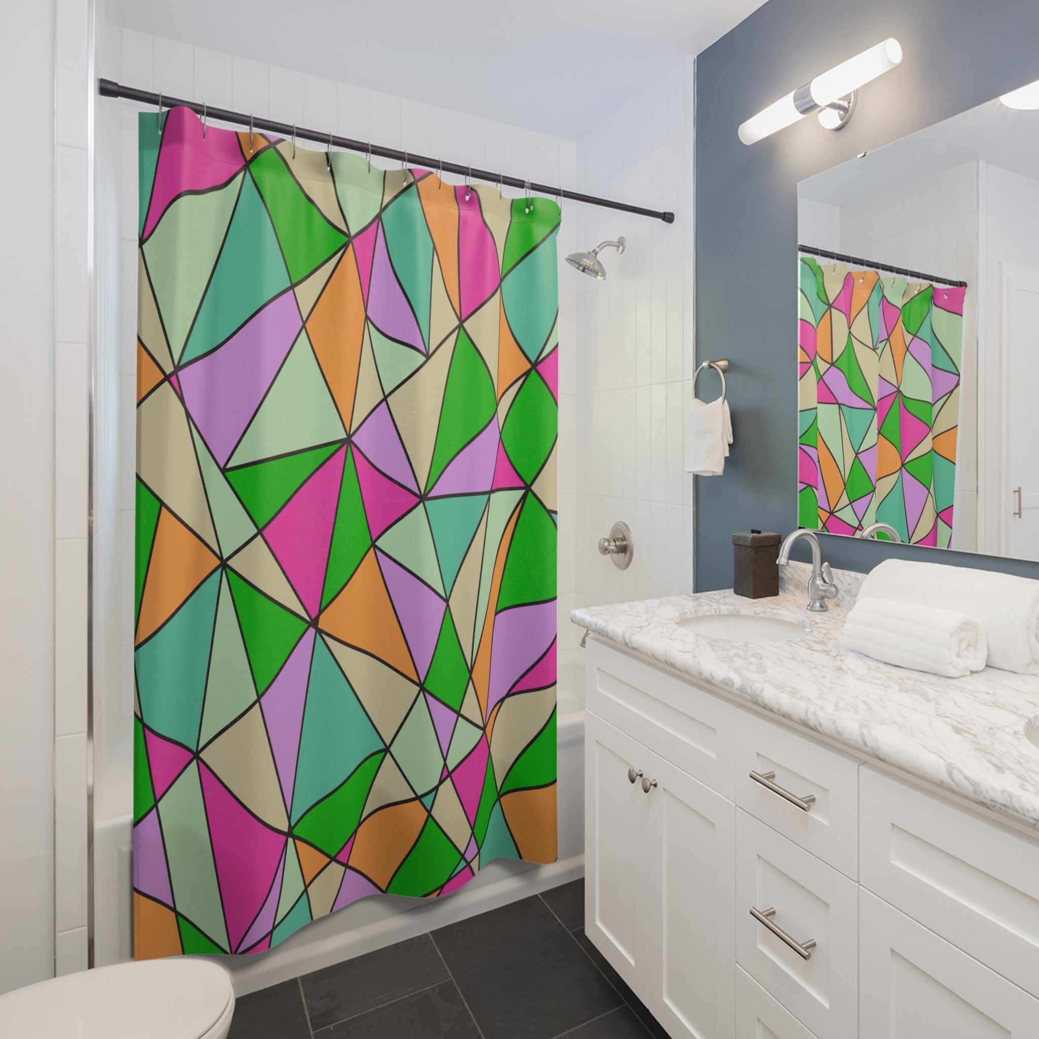 Stained Glashish Design Shower Curtain