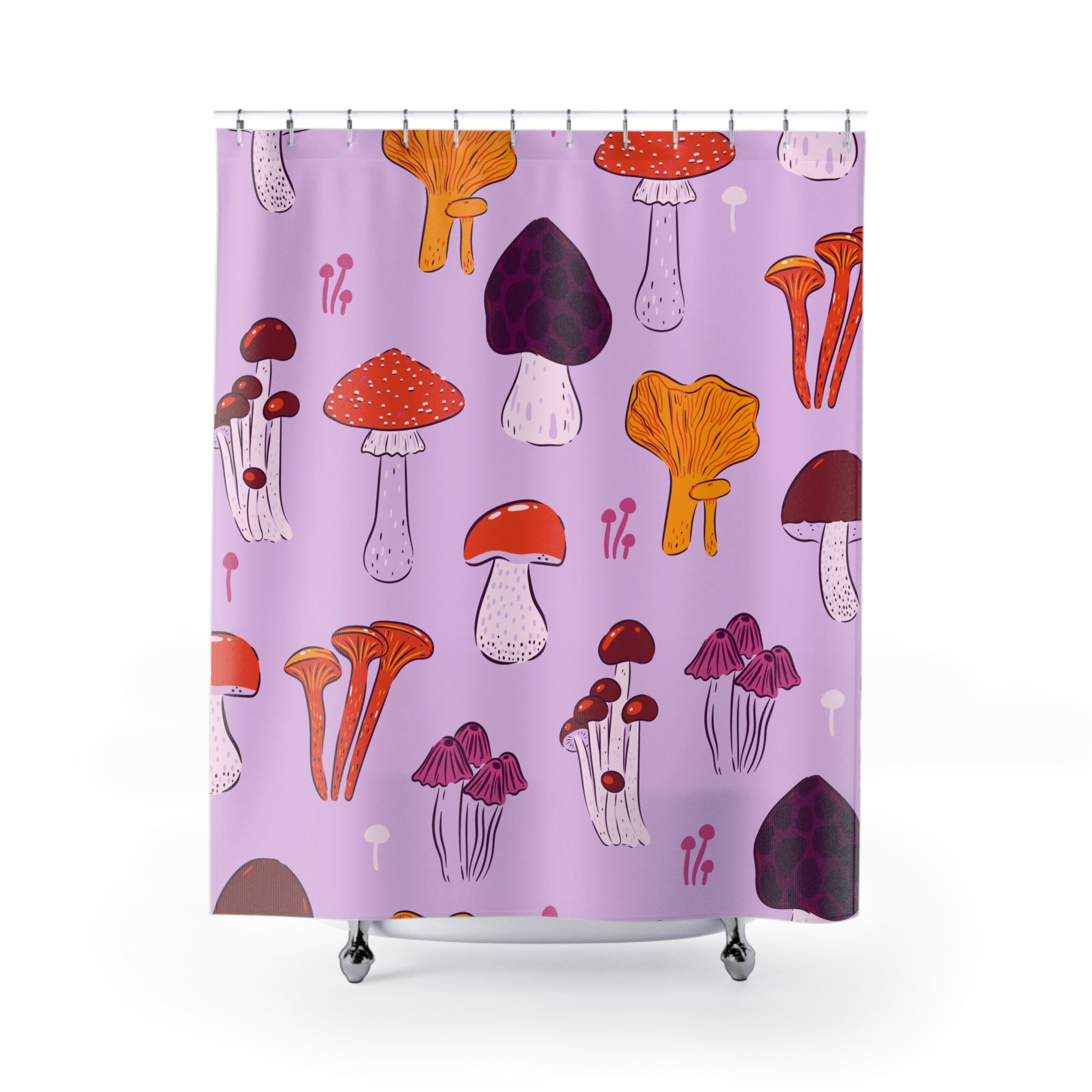 So Much Shroom Pink Shower Curtain