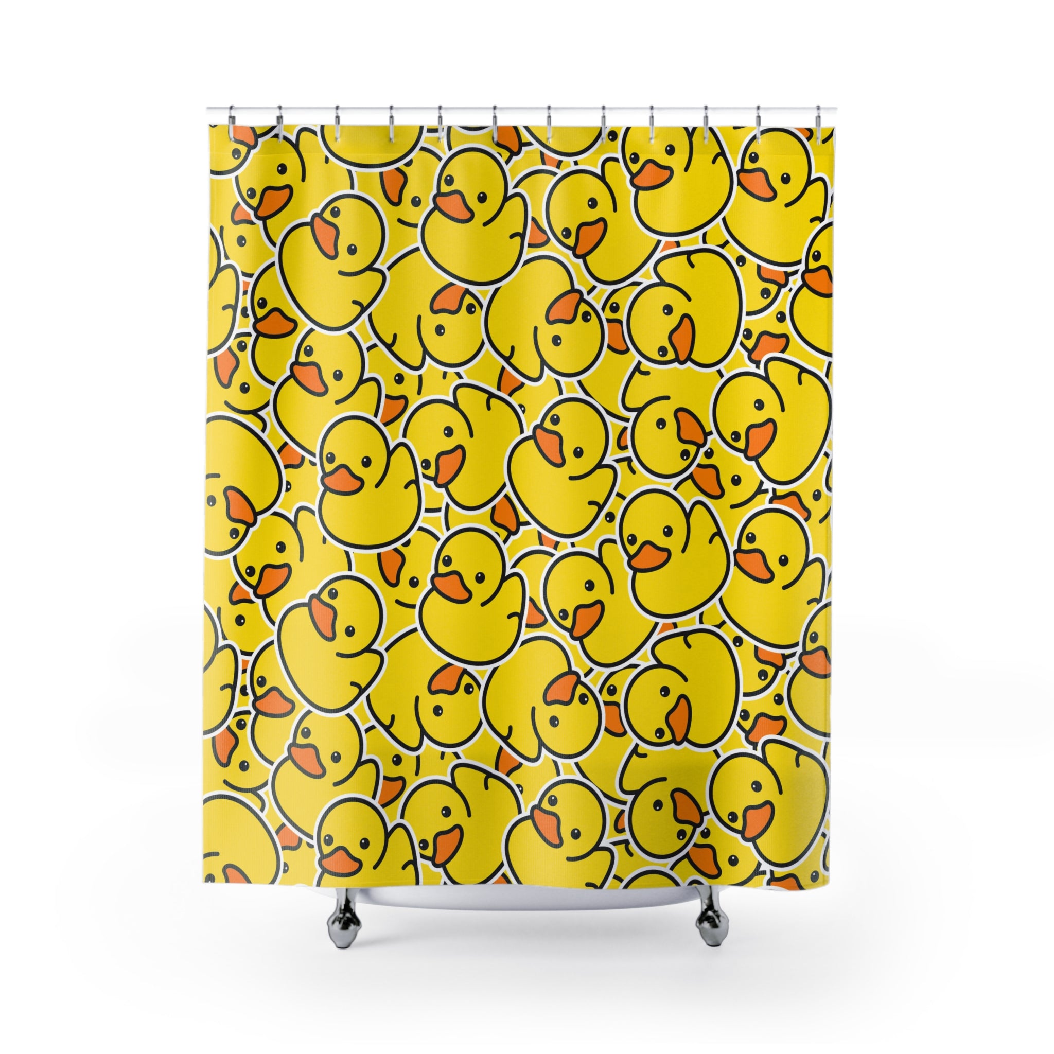 Cute Duck Shower Curtain, Fun Bathroom Decor, Kids Bathroom Accessories, Yellow Rubber Duck Theme, Playful Home Decor, Gift Idea