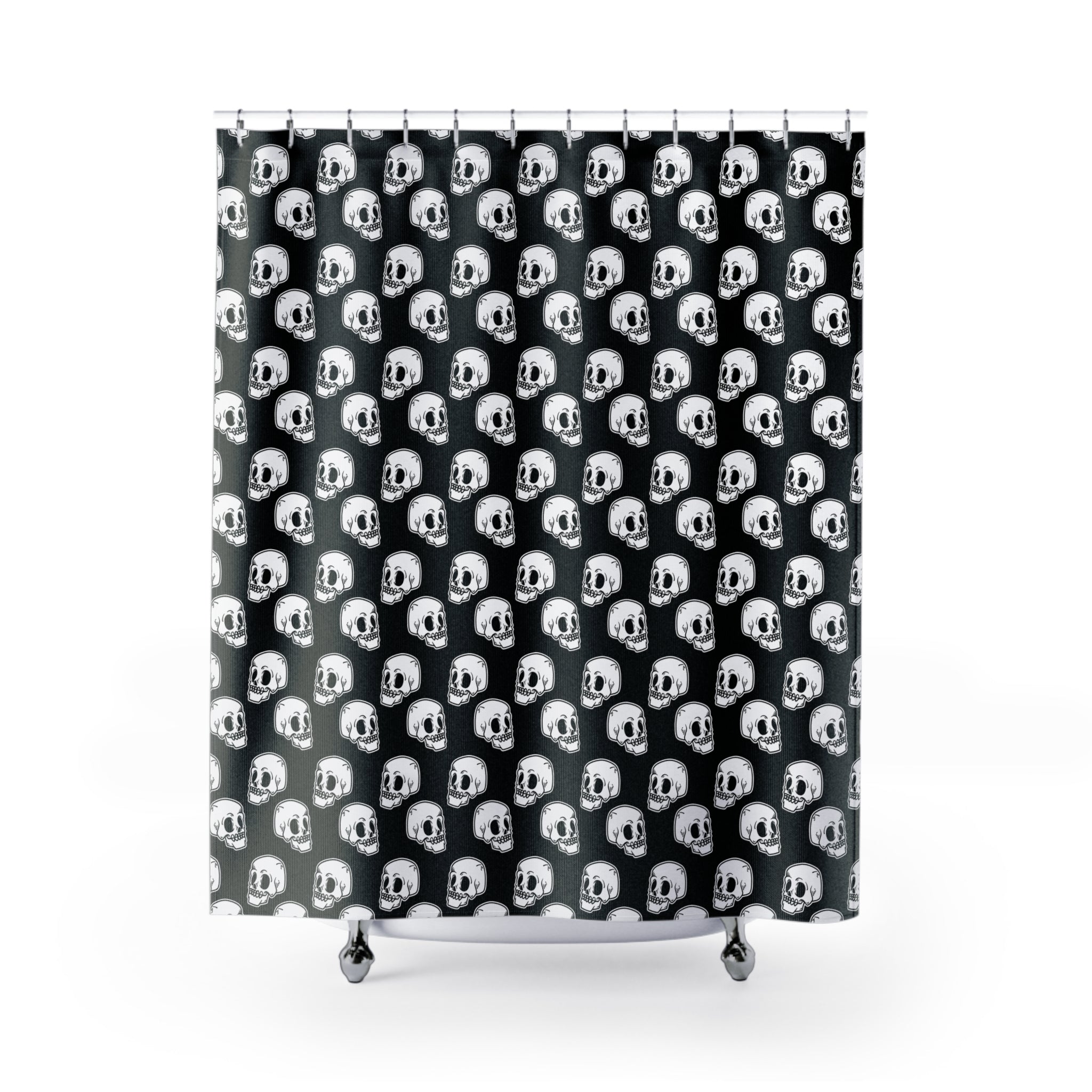 Gothic Skull Shower Curtain | Dark Bathroom Decor, Halloween Home, Spooky Vibes, Unique Gift, Edgy Aesthetic