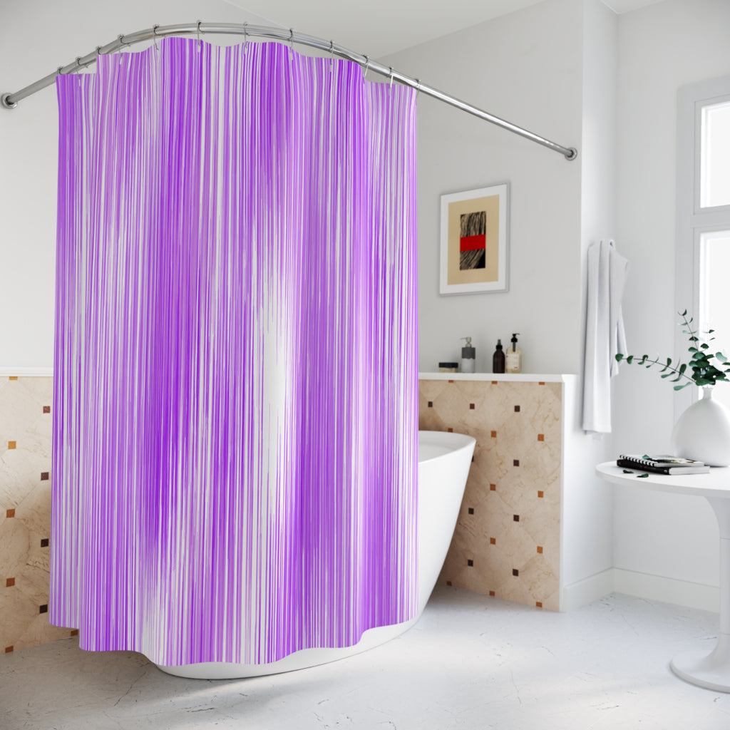 Elegant Purple Shower Curtain | Stylish Bathroom Decor, Abstract Design, Modern Home Accent, Gift for Her, Elegant Home Styling