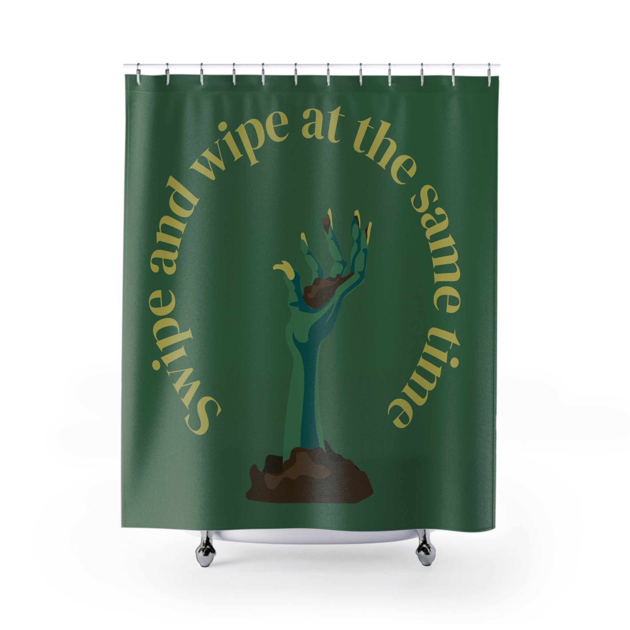 Quirky Zombie Hand Shower Curtain, Fun Bathroom Decor, Halloween Home Accessories, Gift for Teens, Whimsical Shower Curtain