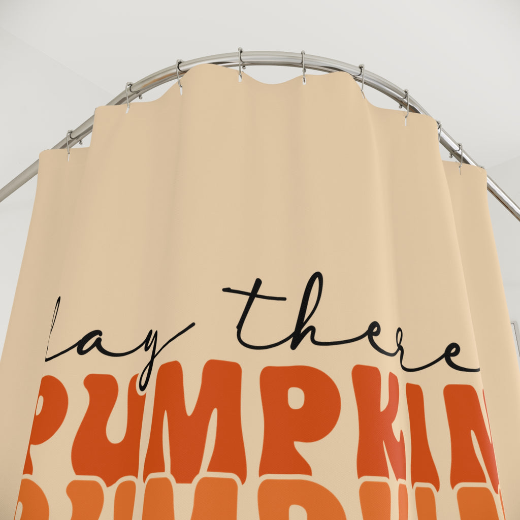 Fall Pumpkin Shower Curtain, Autumn Bathroom Decor, Seasonal Home Accessory, Harvest Decoration, Thanksgiving Gift