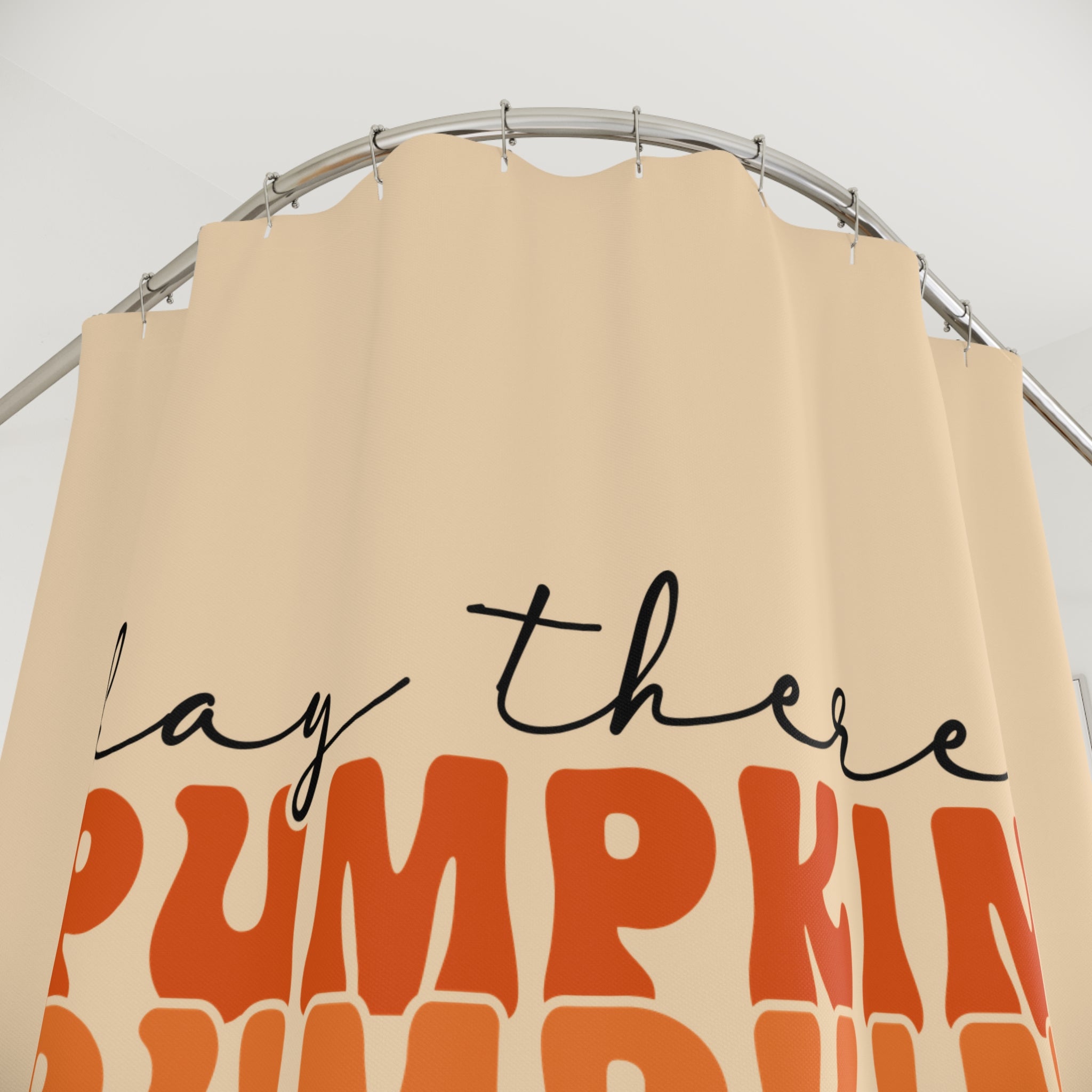 Fall Pumpkin Shower Curtain, Autumn Bathroom Decor, Seasonal Home Accessory, Harvest Decoration, Thanksgiving Gift