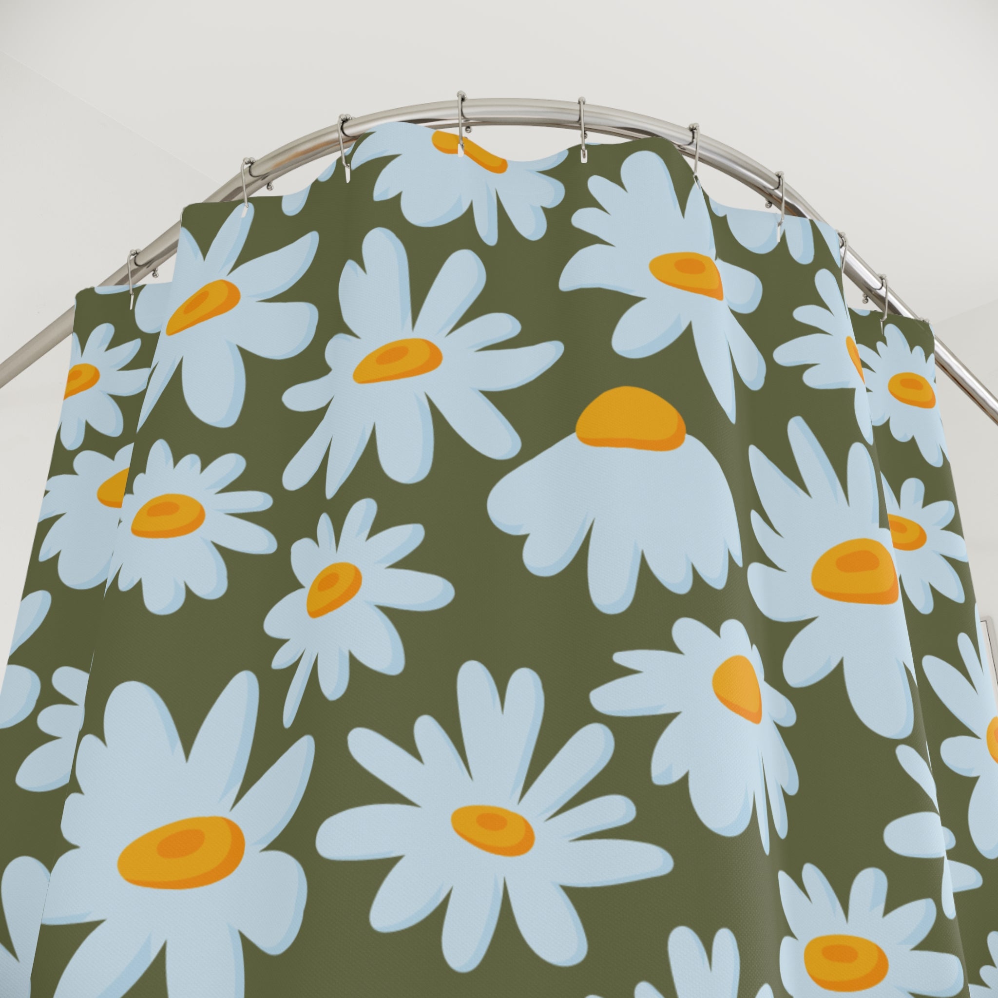 Daisy Field Naturalish Shower Curtain