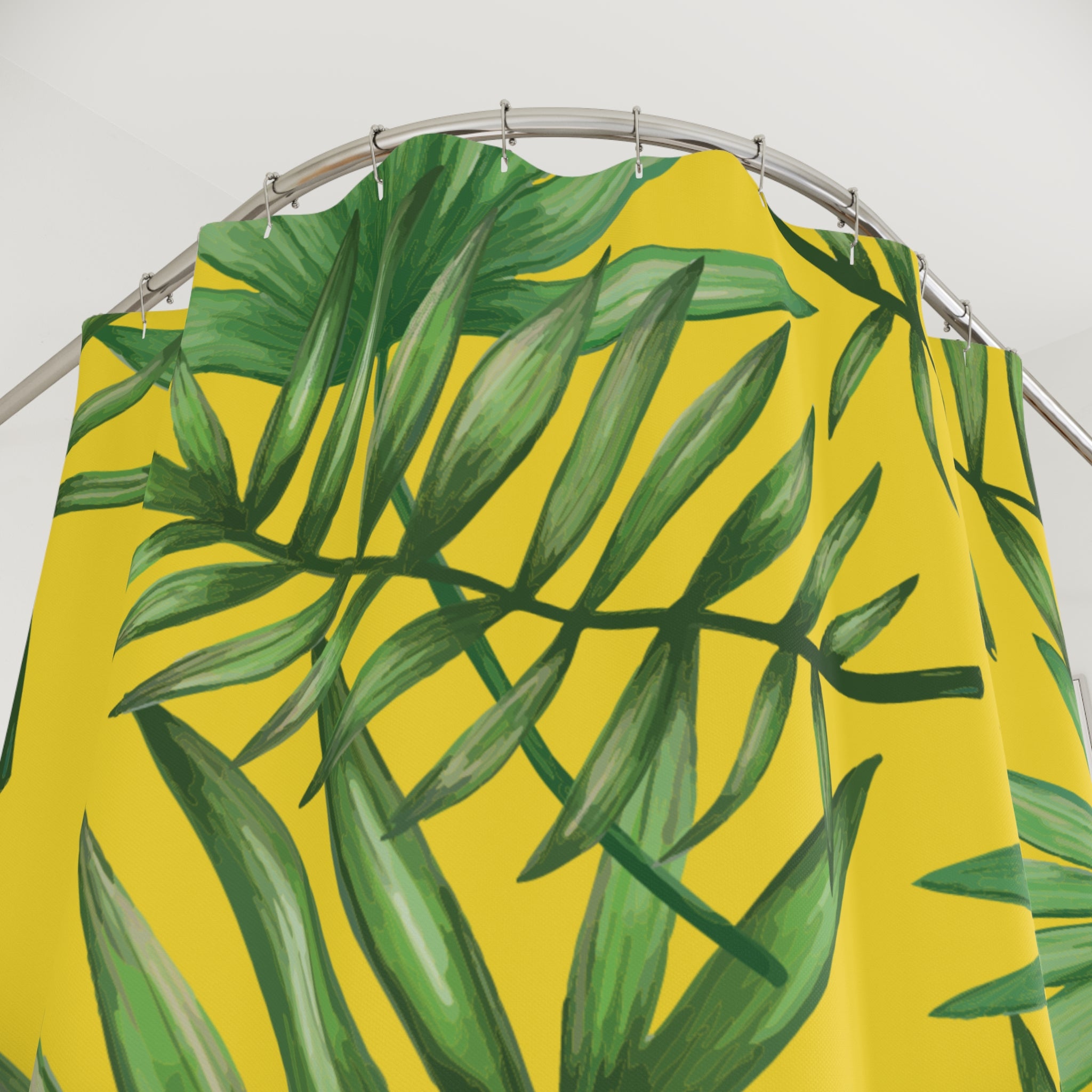 Dads Tropical Leaf Shirt Shower Curtain