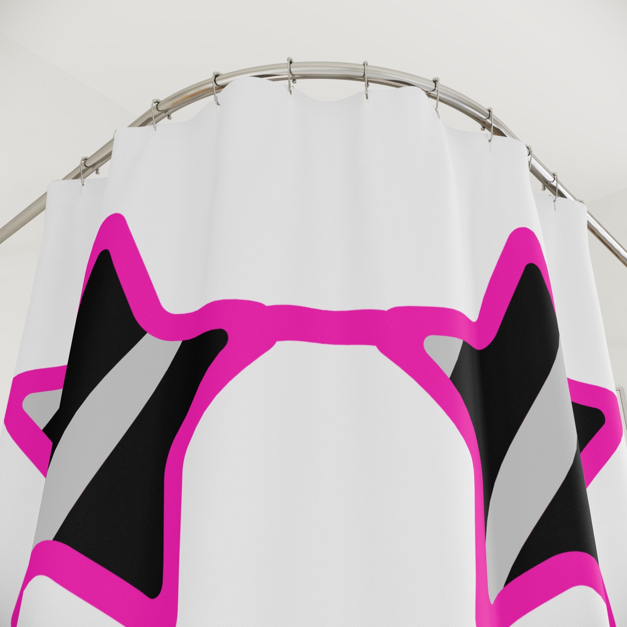 That lip gloss didn’t pop itself. Star Sunglasses Shower Curtain