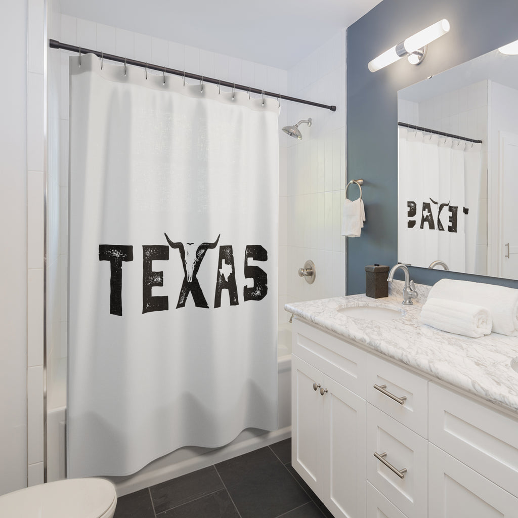 Big as Texas Themed Shower Curtain, Rustic Home Decor, Western Bathroom, Gift for Texas Lovers, Unique Bathroom Accessories