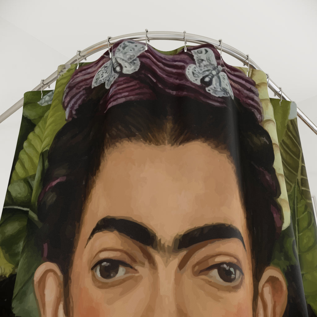 Frida Kahlo-Inspired Shower Curtain, Artistic Home Decor, Boho Bathroom Accent, Gift for Art Lovers, Unique Bath Accessory