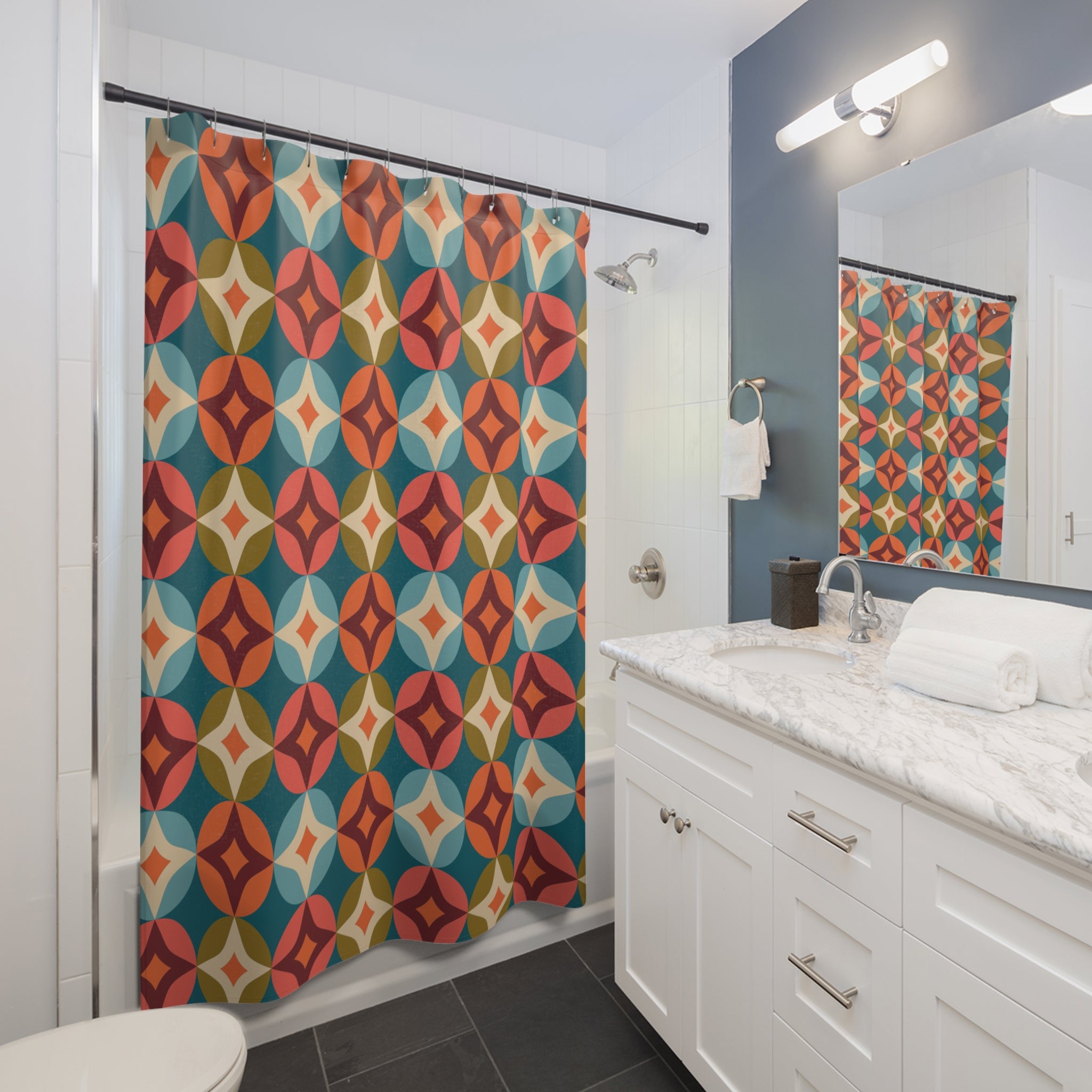 Circle Thing Boho Shower Curtain