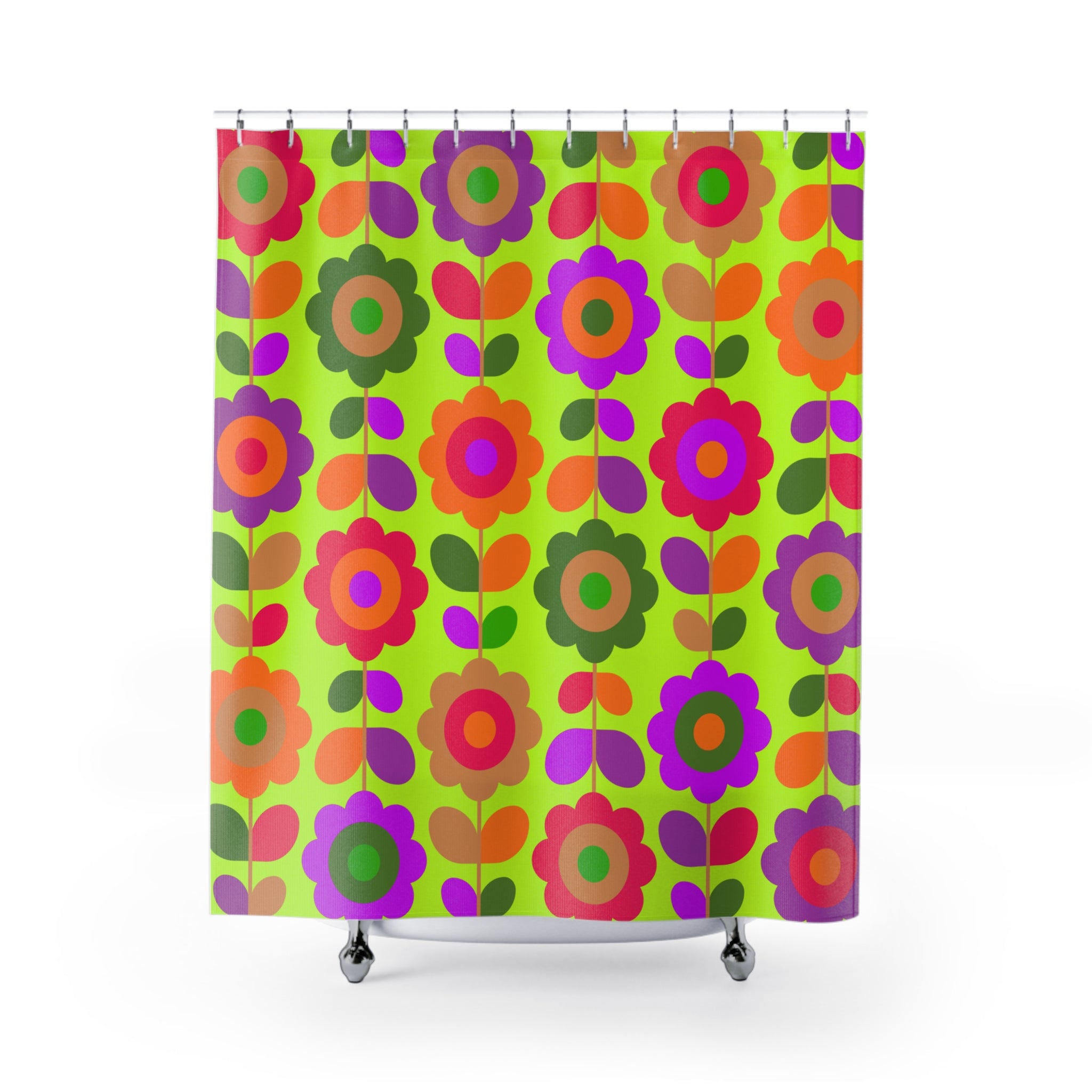 Crazy in Love Yellow Floral Shower Curtains
