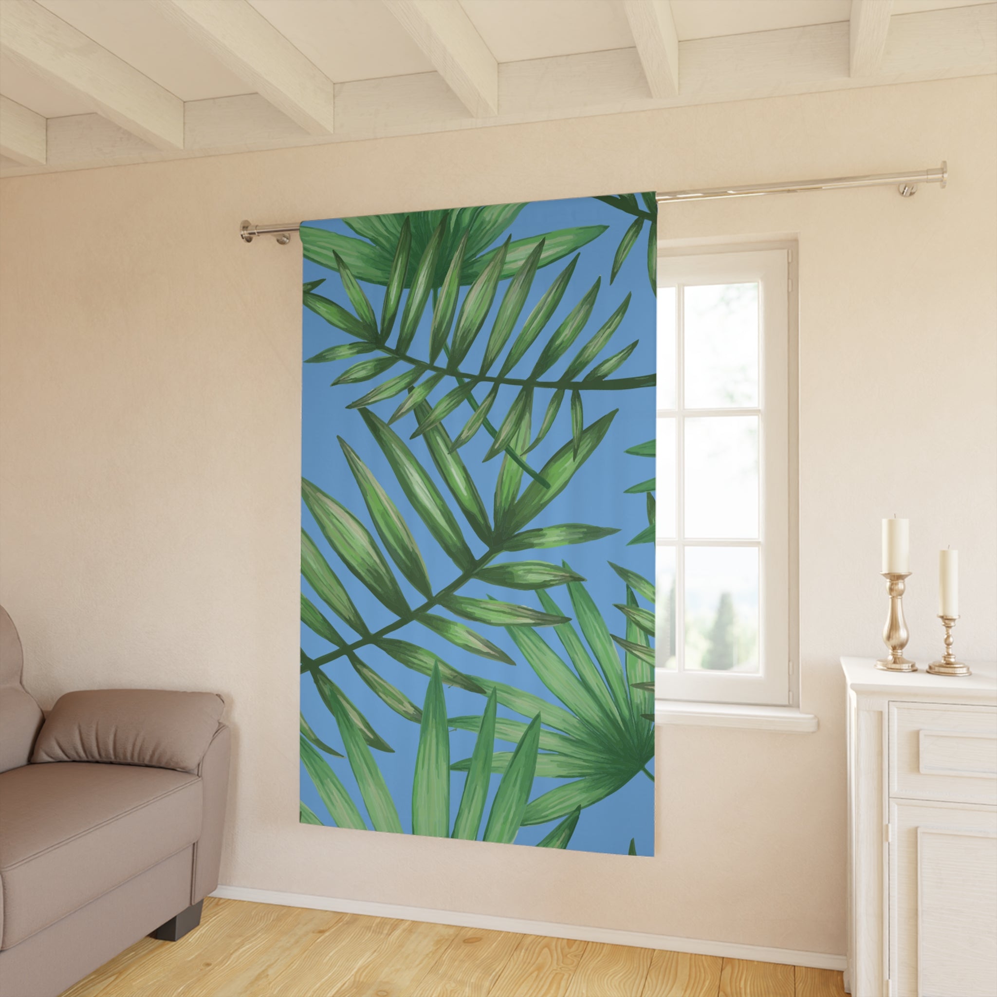 Dads Tropical Leaf Shirt Blackout Window Curtain