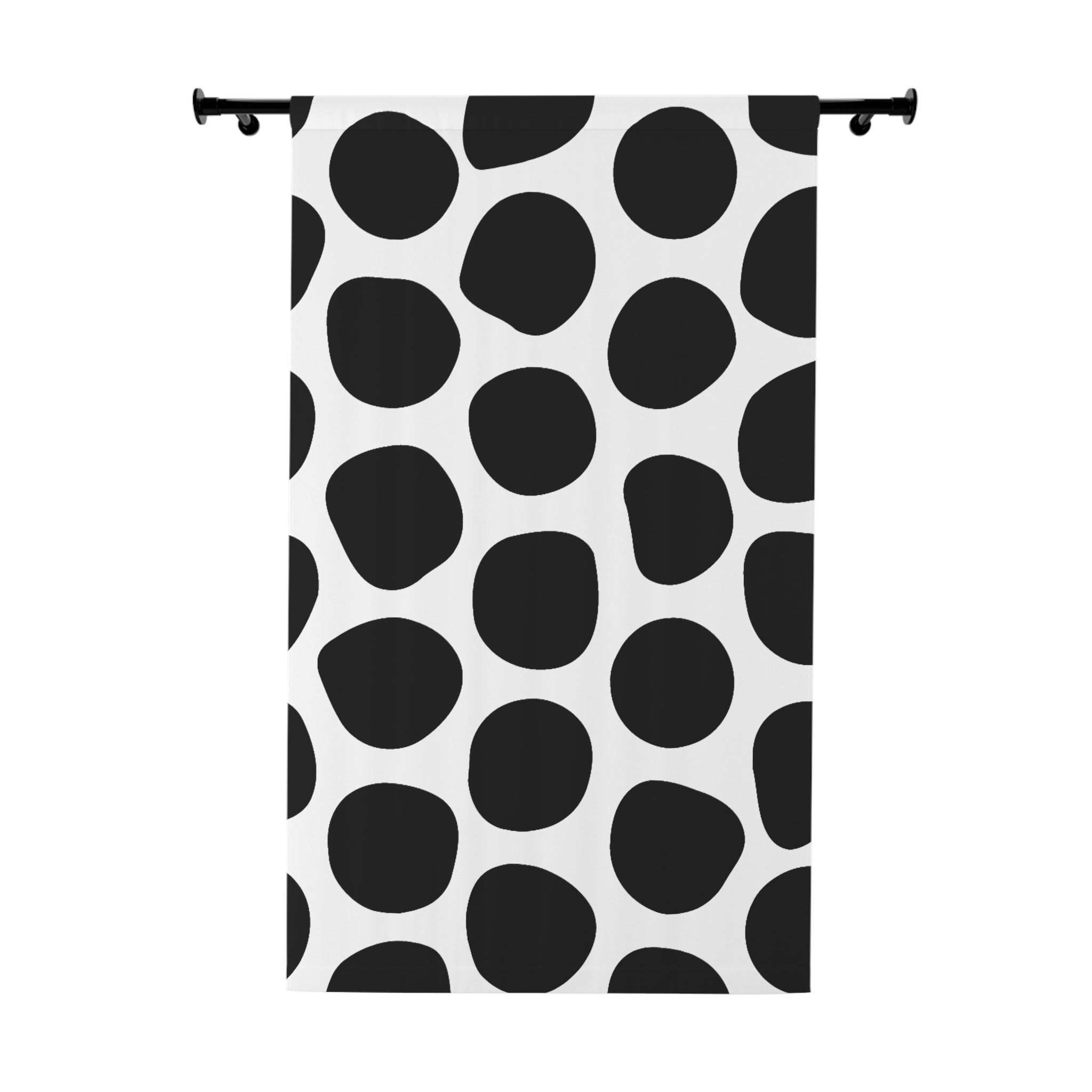 Black and White Bookoo Dots Blackout Window Curtain