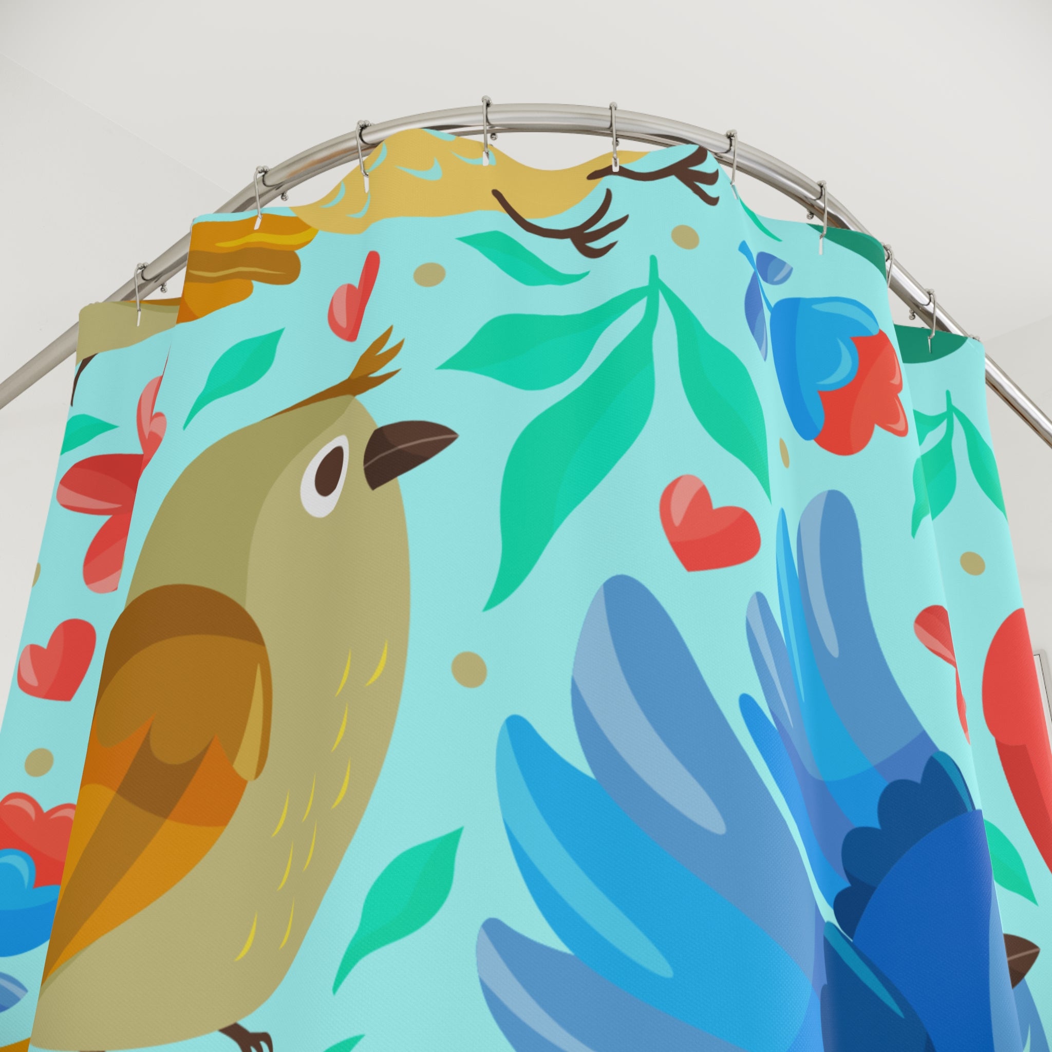 Lookie a Blue Birdy Shower Curtain